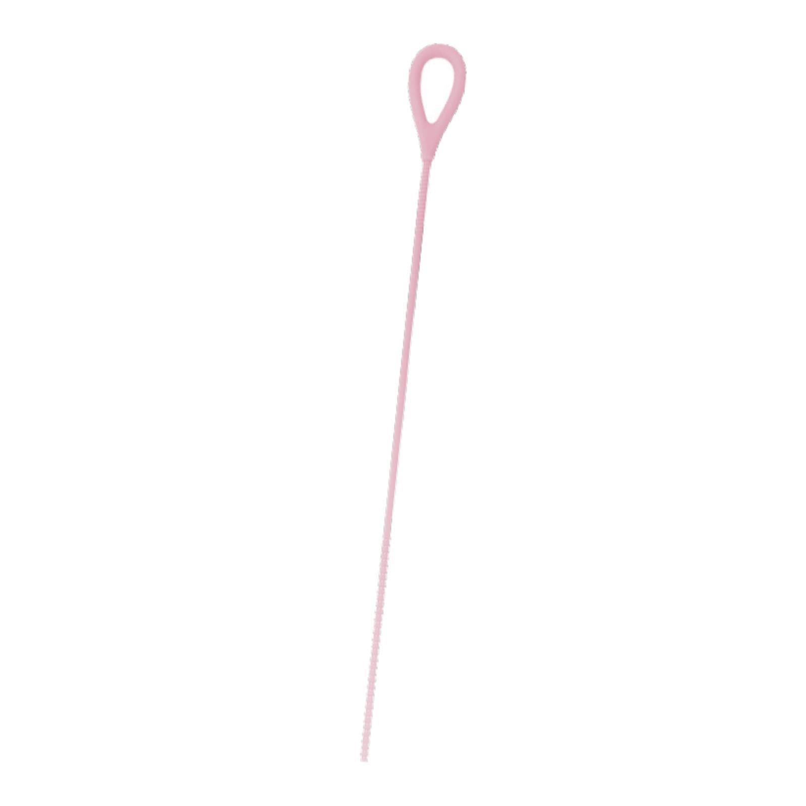Silicone Straw Brush for Straws Drink Lid Travel Drinking Bottle Hydroflasks Pink