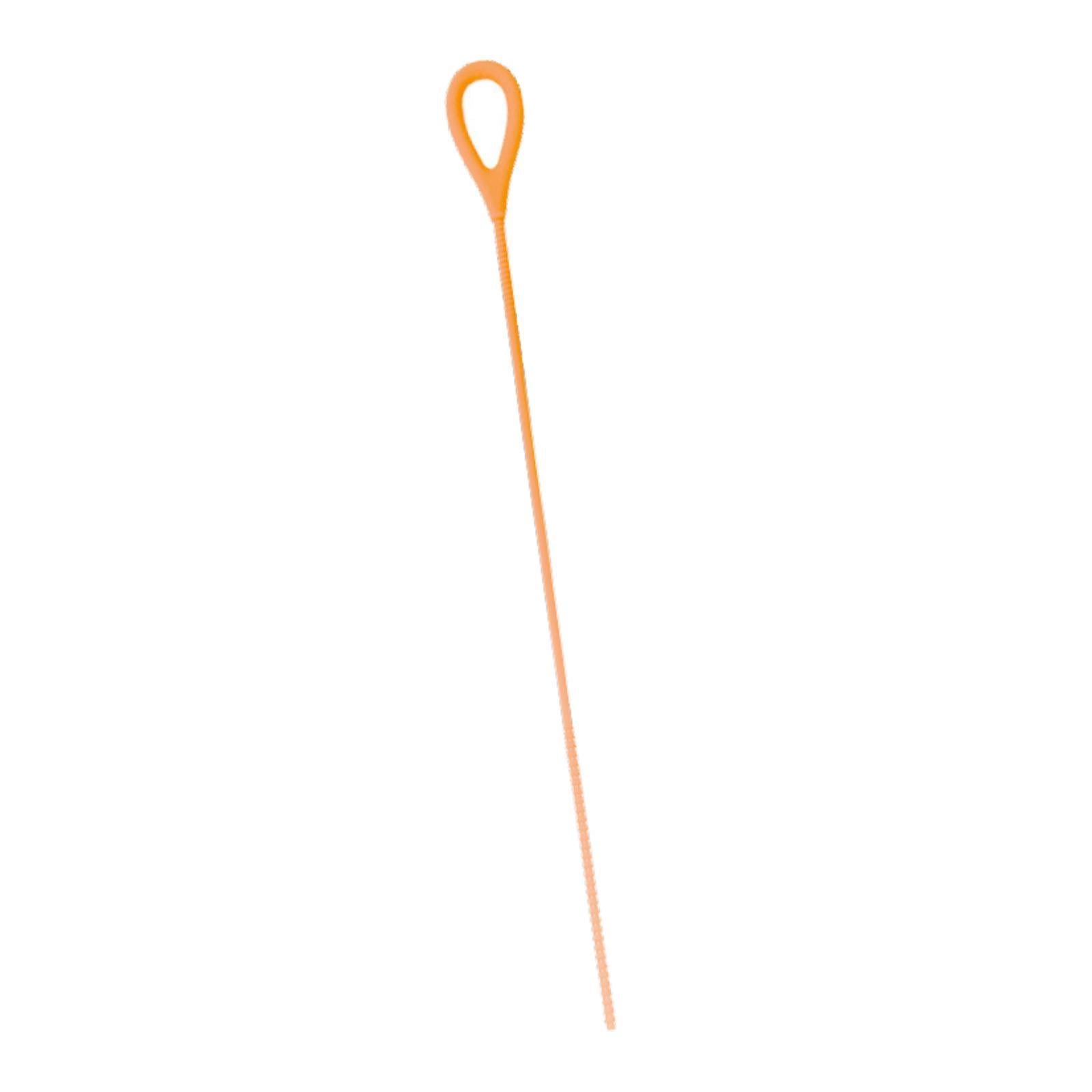 Silicone Straw Brush for Straws Drink Lid Travel Drinking Bottle Hydroflasks Orange