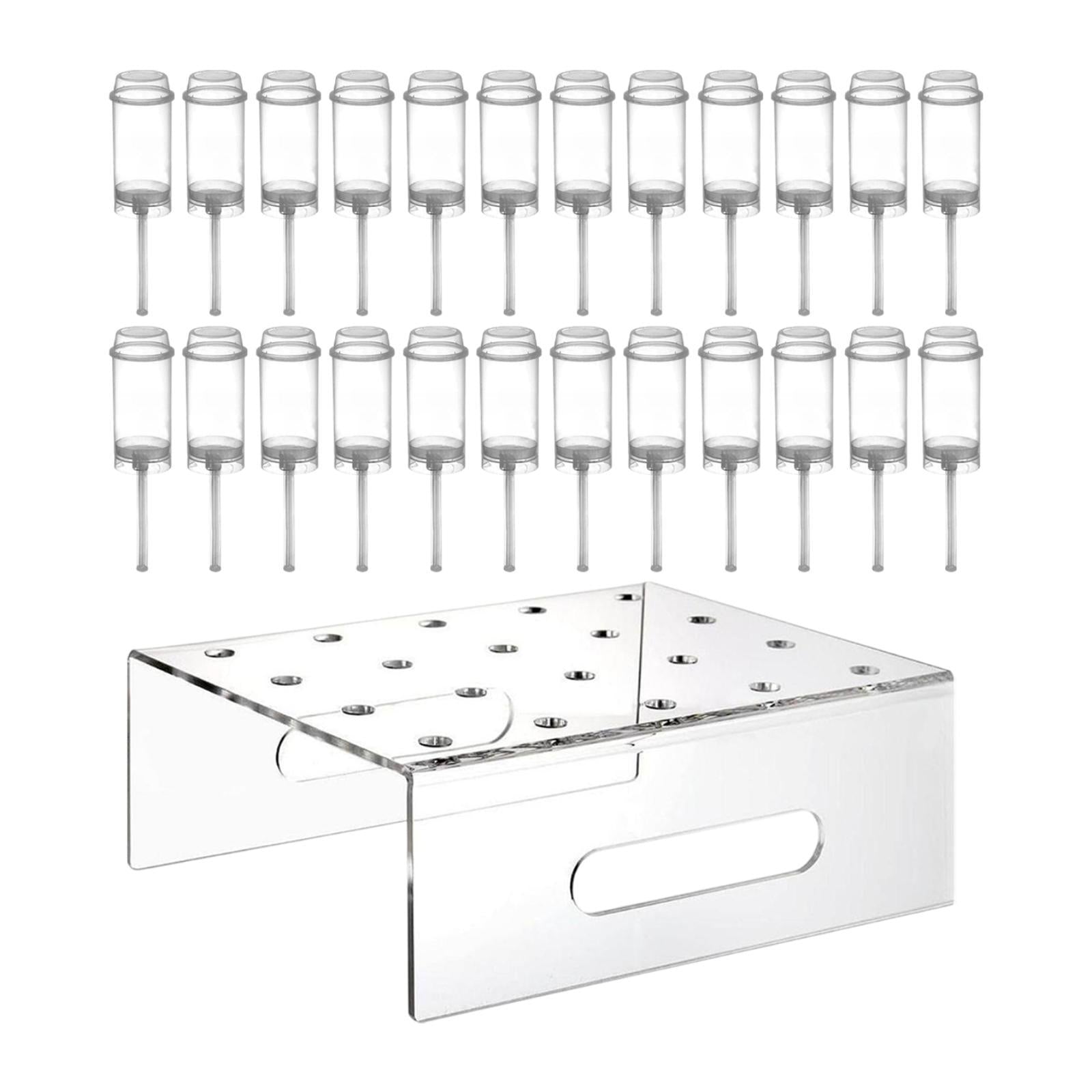 24Pcs Cake Push Containers with Lids Acrylic Clear for Home Wedding Birthday