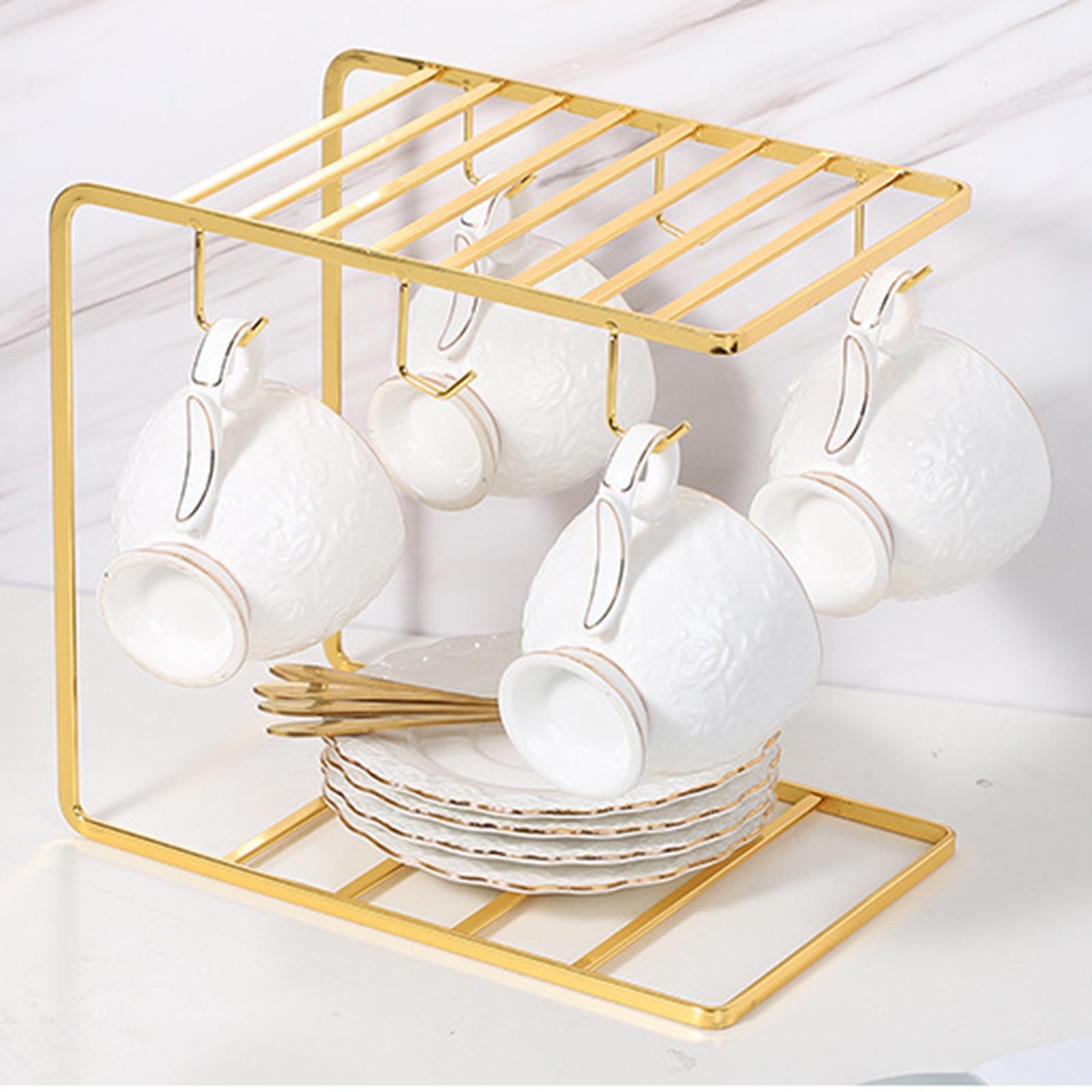 Cup Drying Rack Stand Portable Drainer Holder for Countertop Kitchen Cabinet
