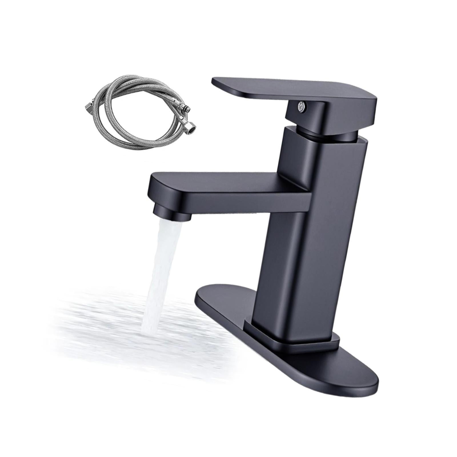 Waterfall Bathroom Sink Tap Mixer Bathroom Faucet for Sink Farmhouse Black