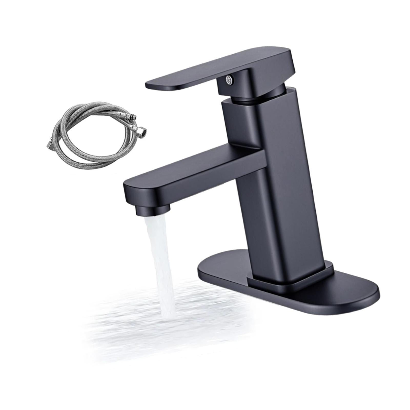 Waterfall Bathroom Sink Tap Mixer Bathroom Faucet for Sink Farmhouse Black