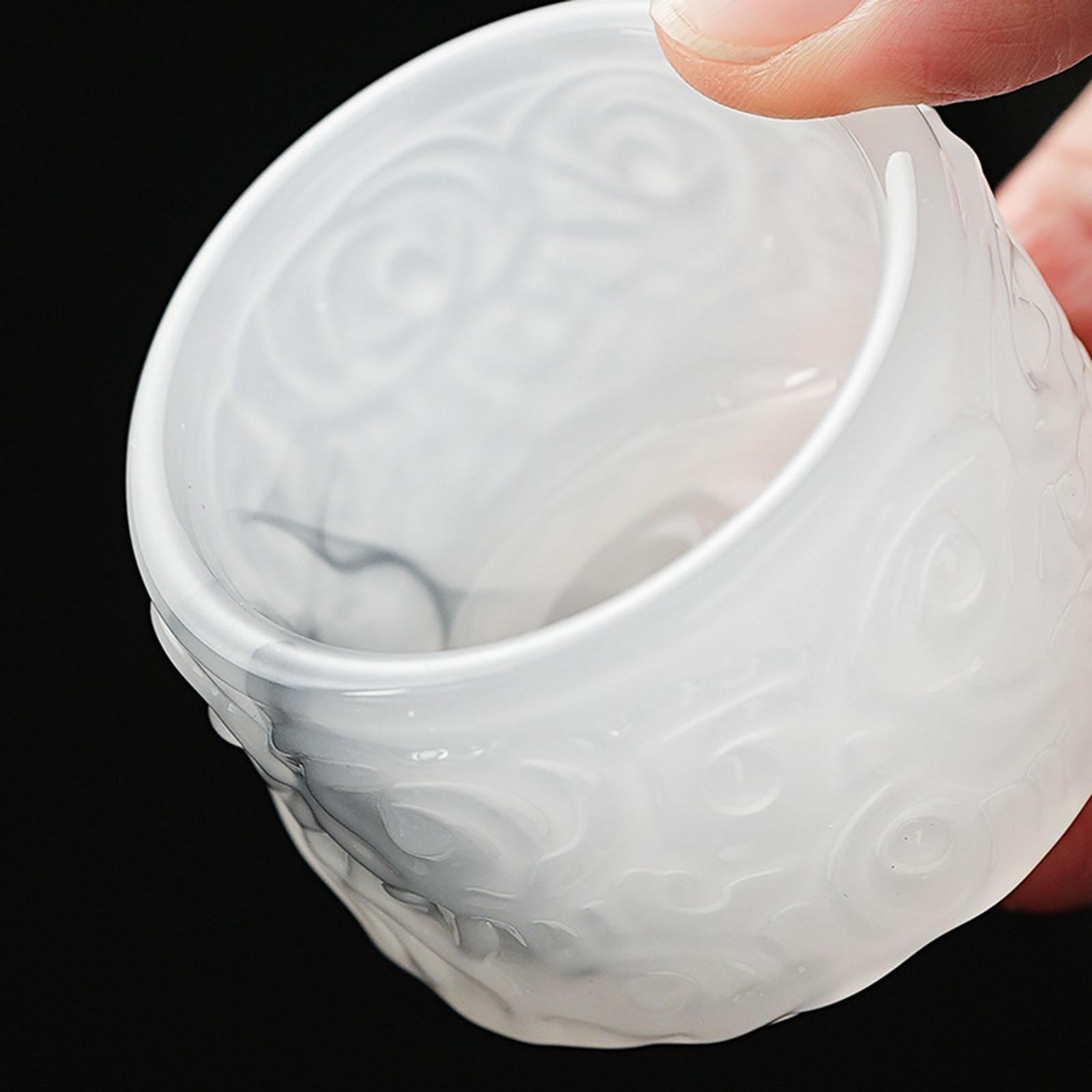 4Pcs Chinese Kung Fu Tea Cup Colored Glaze 50ml with Gift Box Elegant Teacup