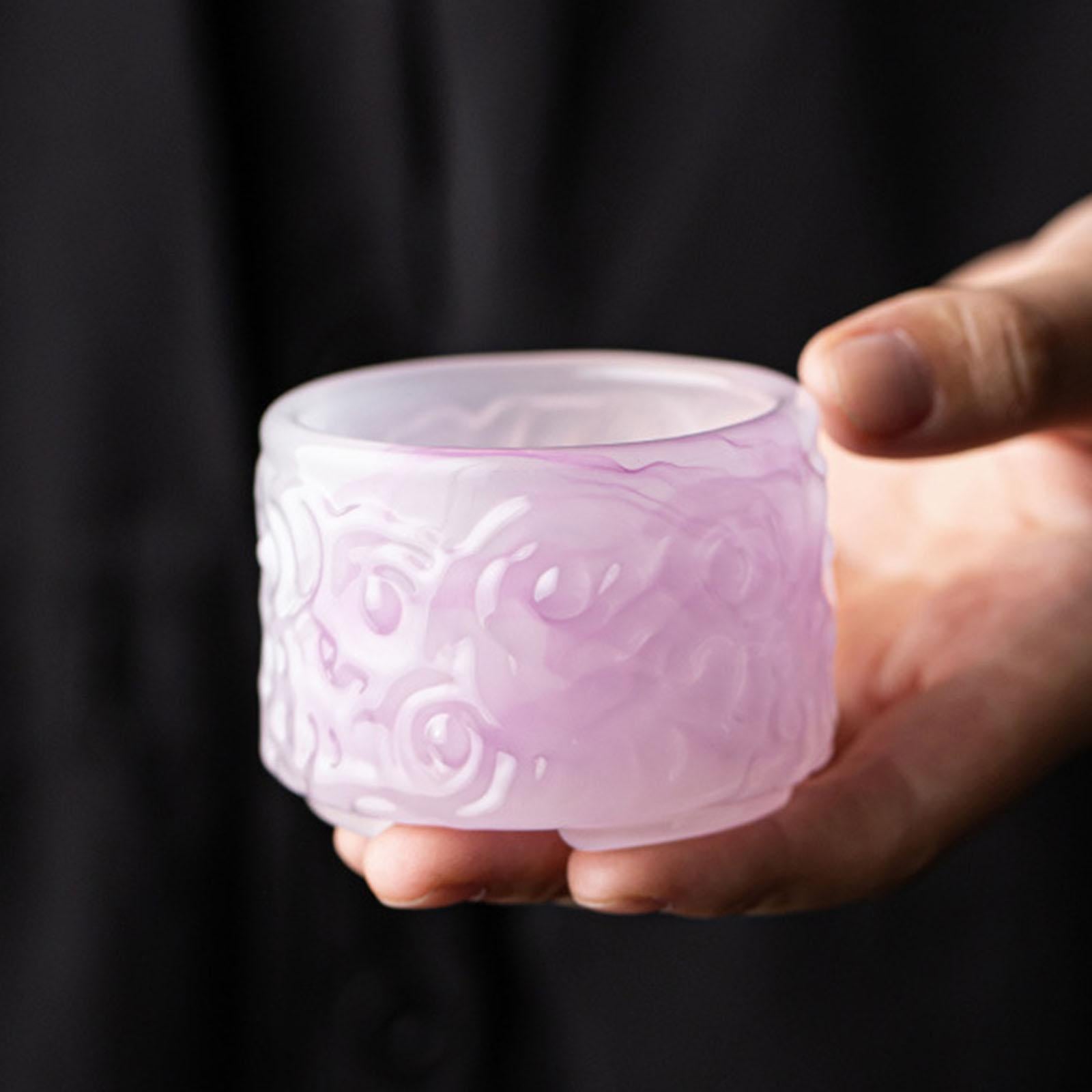 4Pcs Chinese Kung Fu Tea Cup Colored Glaze 50ml with Gift Box Elegant Teacup