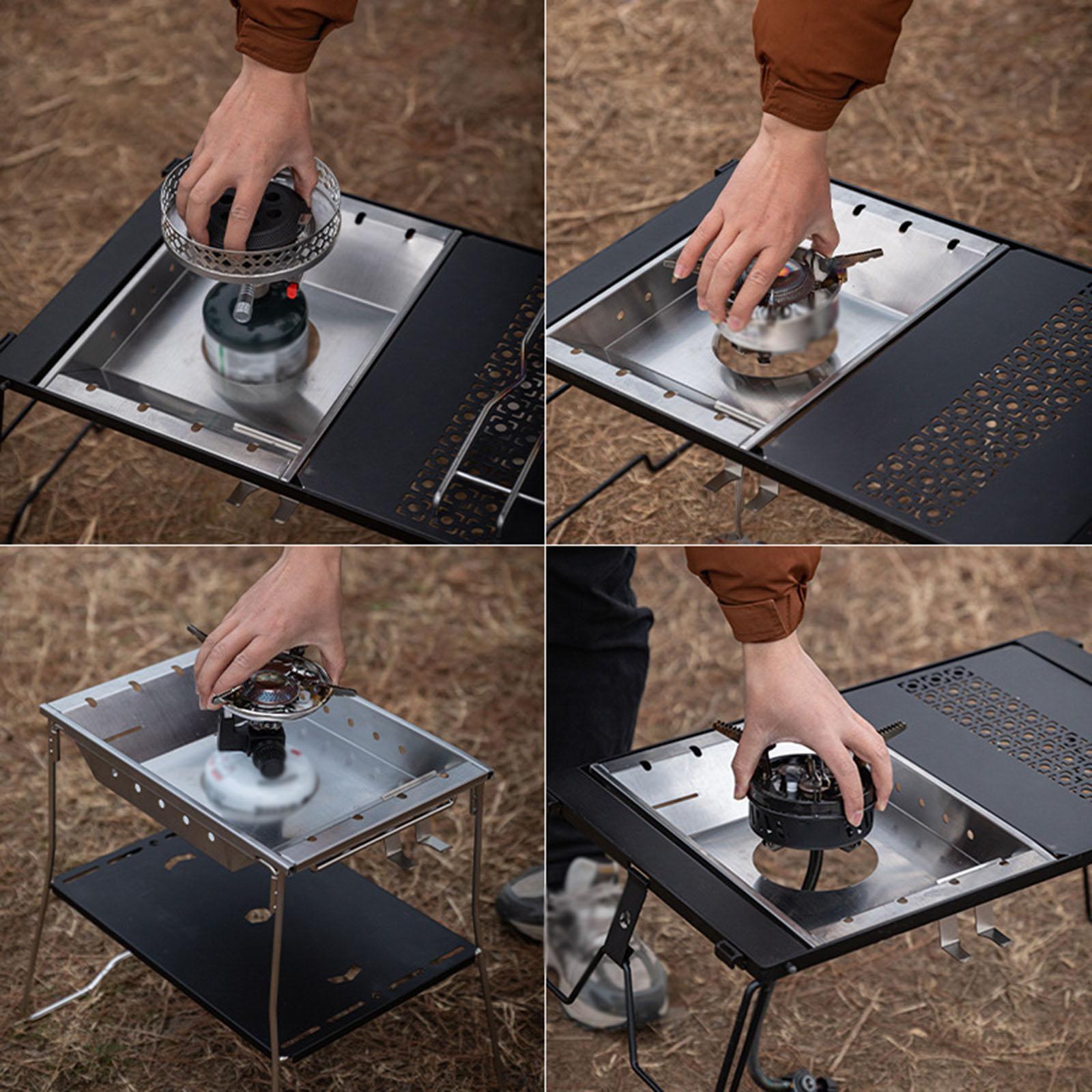 Furnace Plate Frame Windproof Sinking Bracket for Backpacking Hiking Fishing