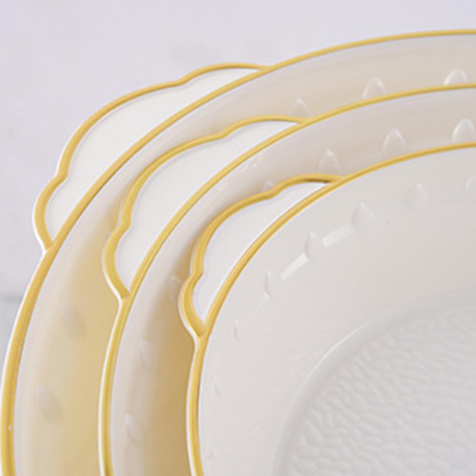 Fruit Bowl with Lid Container Decorative Dish for Kitchen Home Breakfast Tea white 25x28.5x5.3cm
