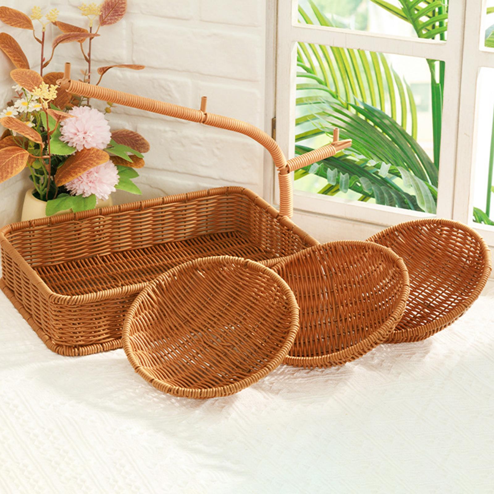 Fruit Basket Multi Tiers Compact Kitchen Counter Organizer Rack Serving Tray Style B