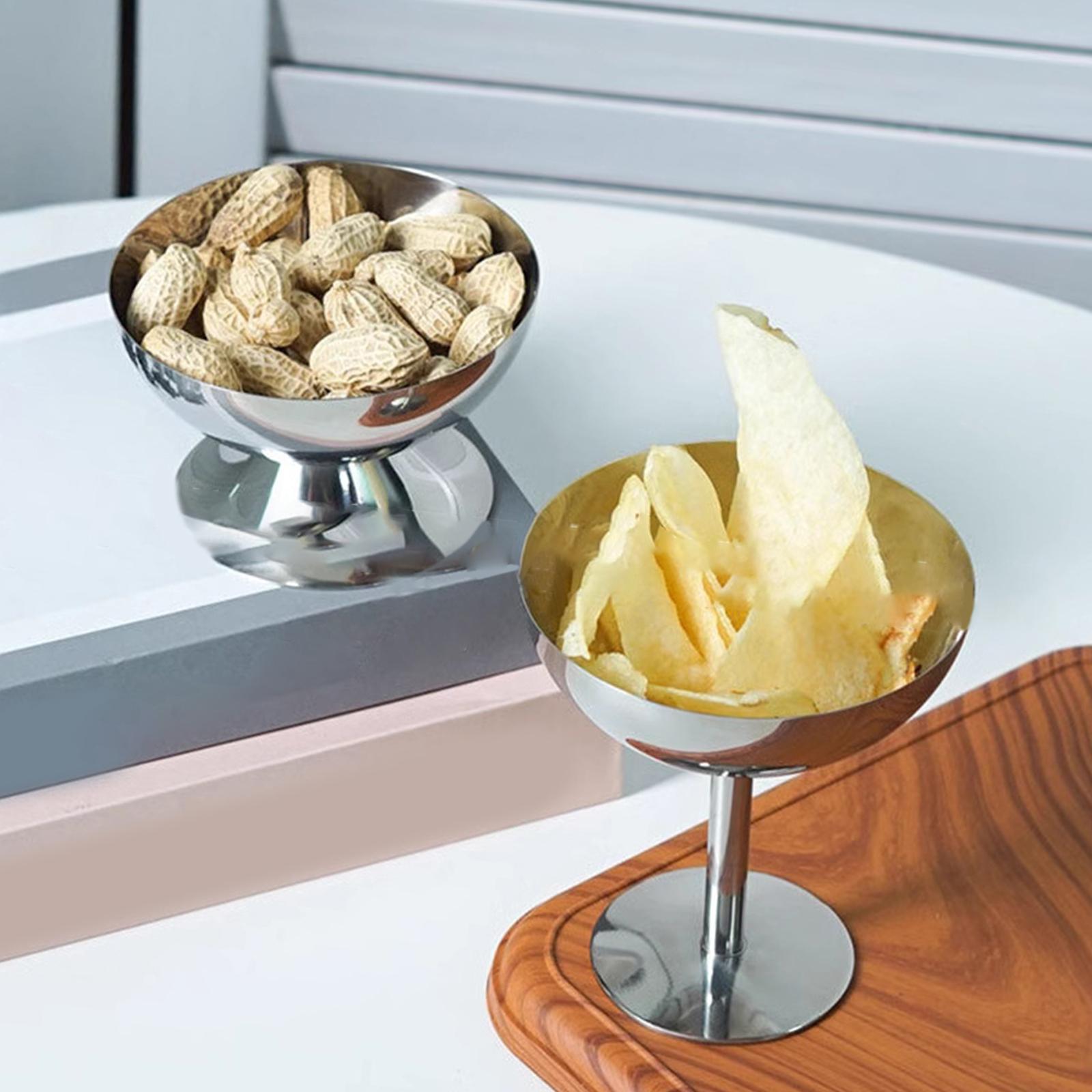 Dessert Bowl Stable Stand Round Serving Bowl for Milkshakes Parfait Dessert Height 10.2cm