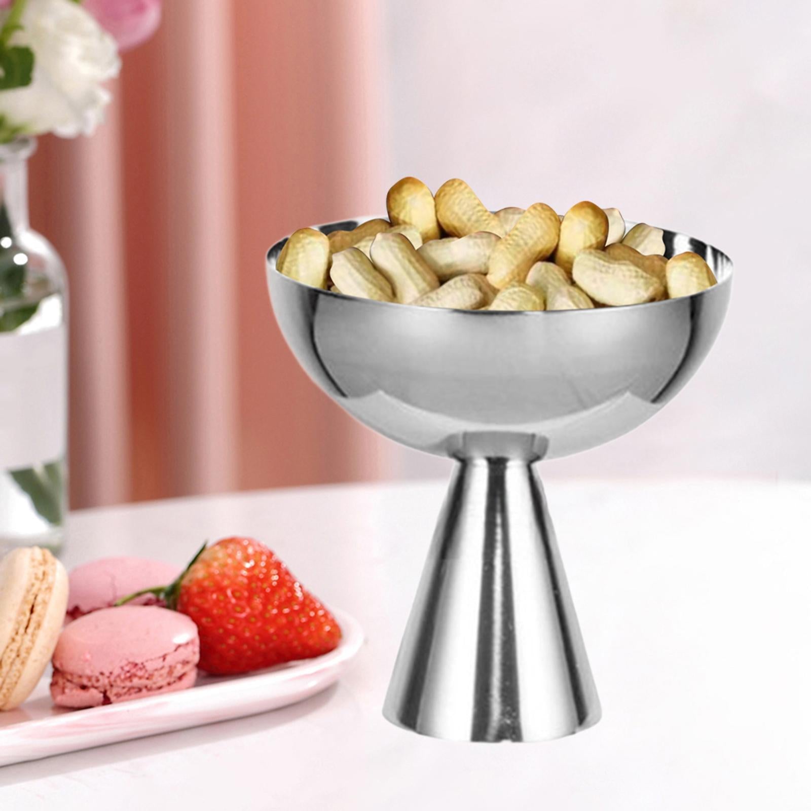 Dessert Bowl Stable Stand Round Serving Bowl for Milkshakes Parfait Dessert Height 10.2cm