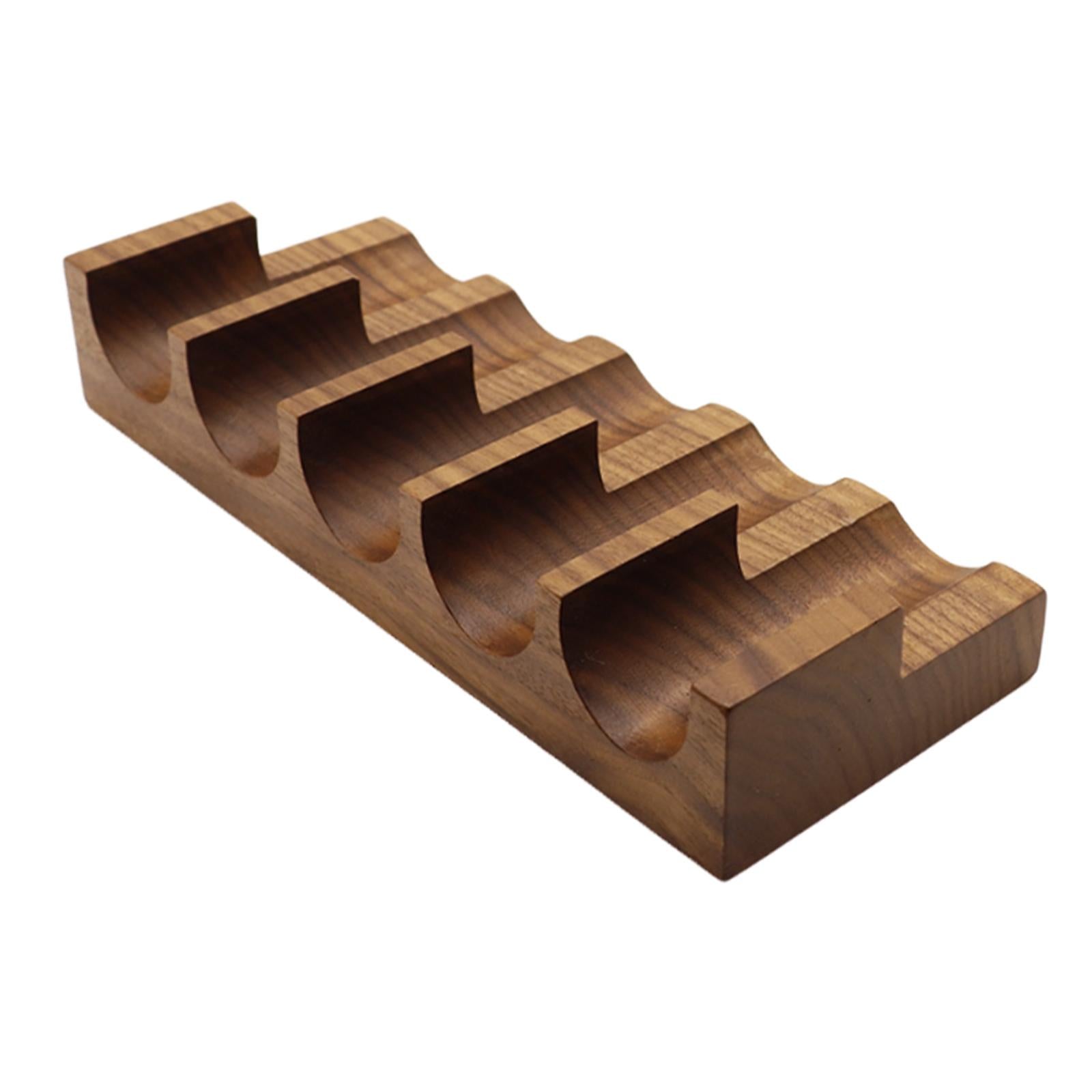 Wood Sushi Holder 5 Grid Japanese Taco Stand for Bar Dining Table Gatherings
