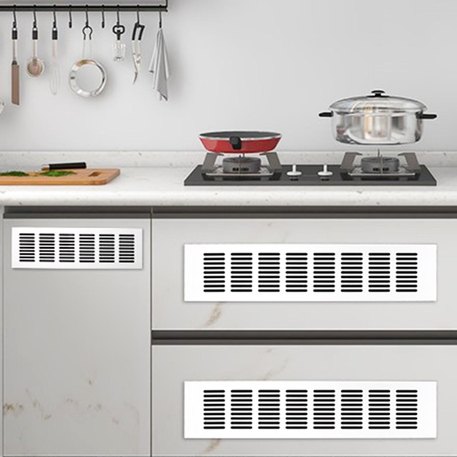 Door Vent Two Sided Interior Ventilation Grille for Bathroom Cabinet Kitchen 40cmx15cm