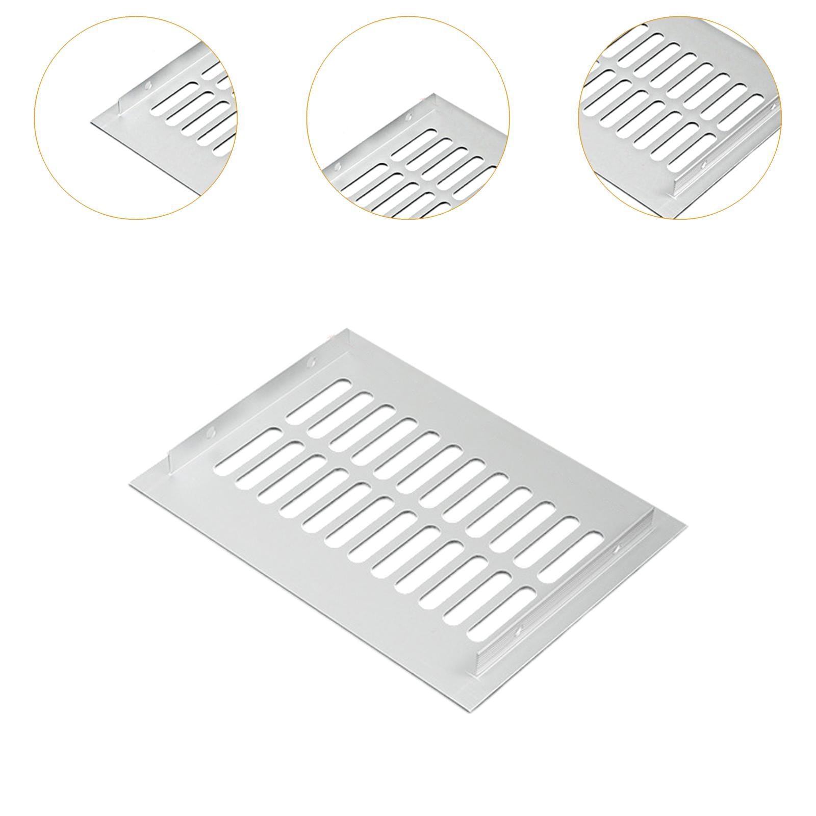 Door Vent Two Sided Interior Ventilation Grille for Bathroom Cabinet Kitchen 15cmx20cm