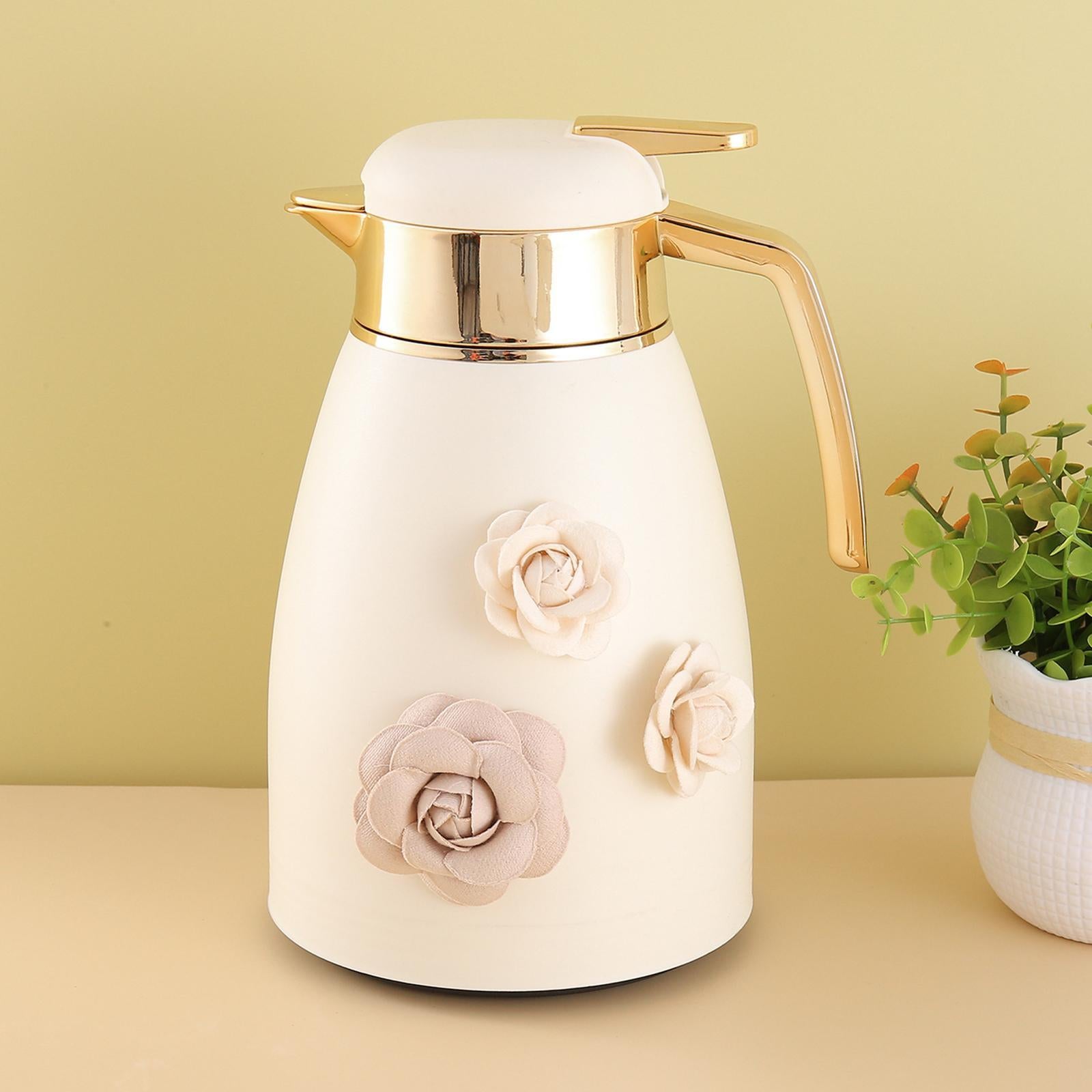 Thermal Coffee Carafe 1L Glass Lined Hot Water Dispenser for Home Cafe Juice Flower