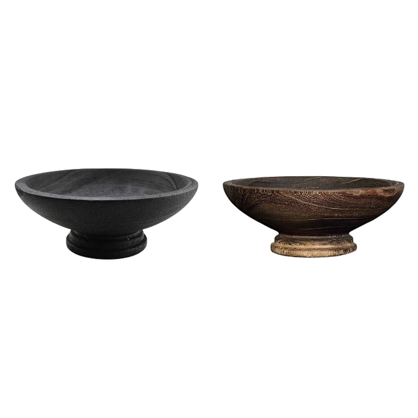 Decorative Pedestal Bowl Round Tableware for Celebration Wedding Anniversary black