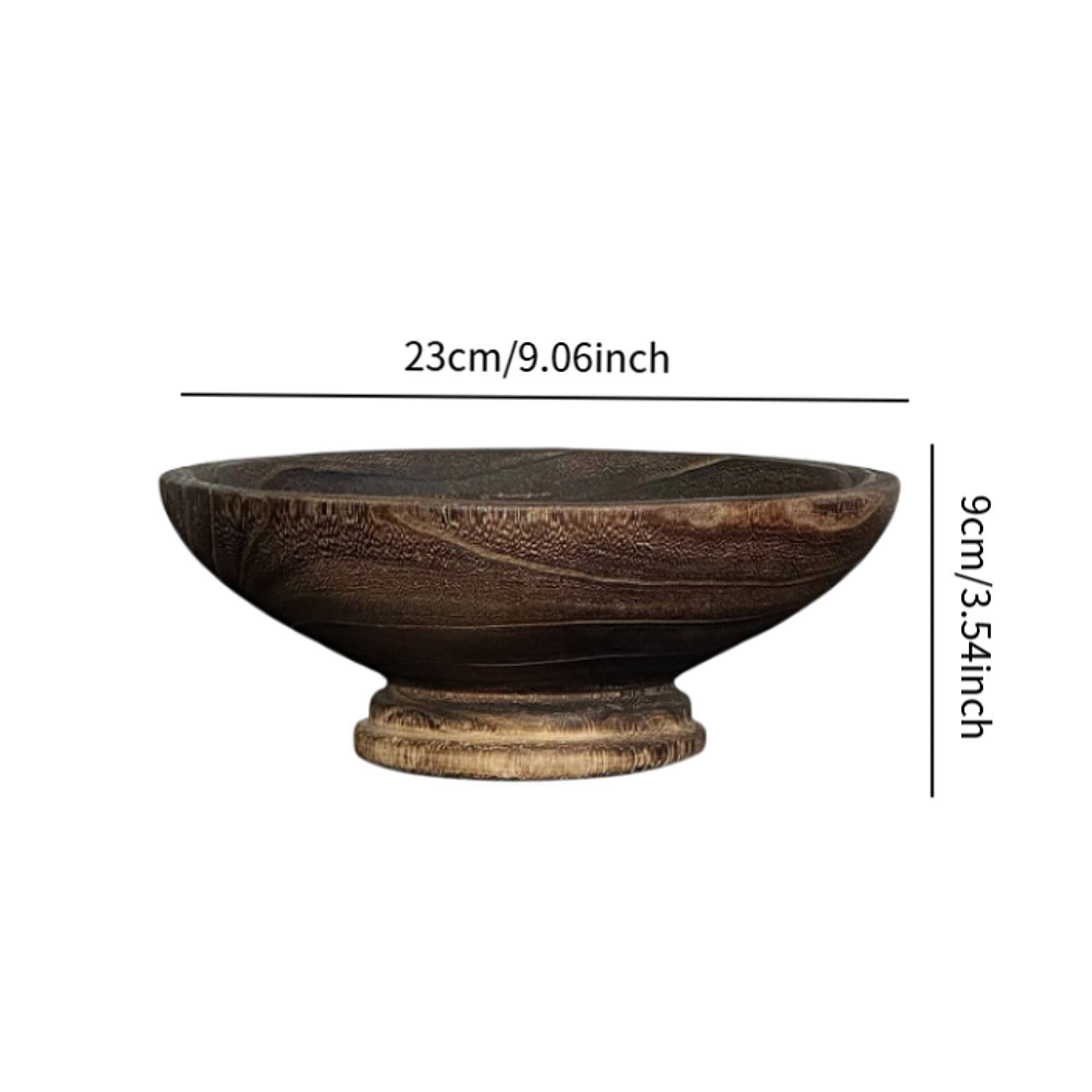 Decorative Pedestal Bowl Round Tableware for Celebration Wedding Anniversary brown