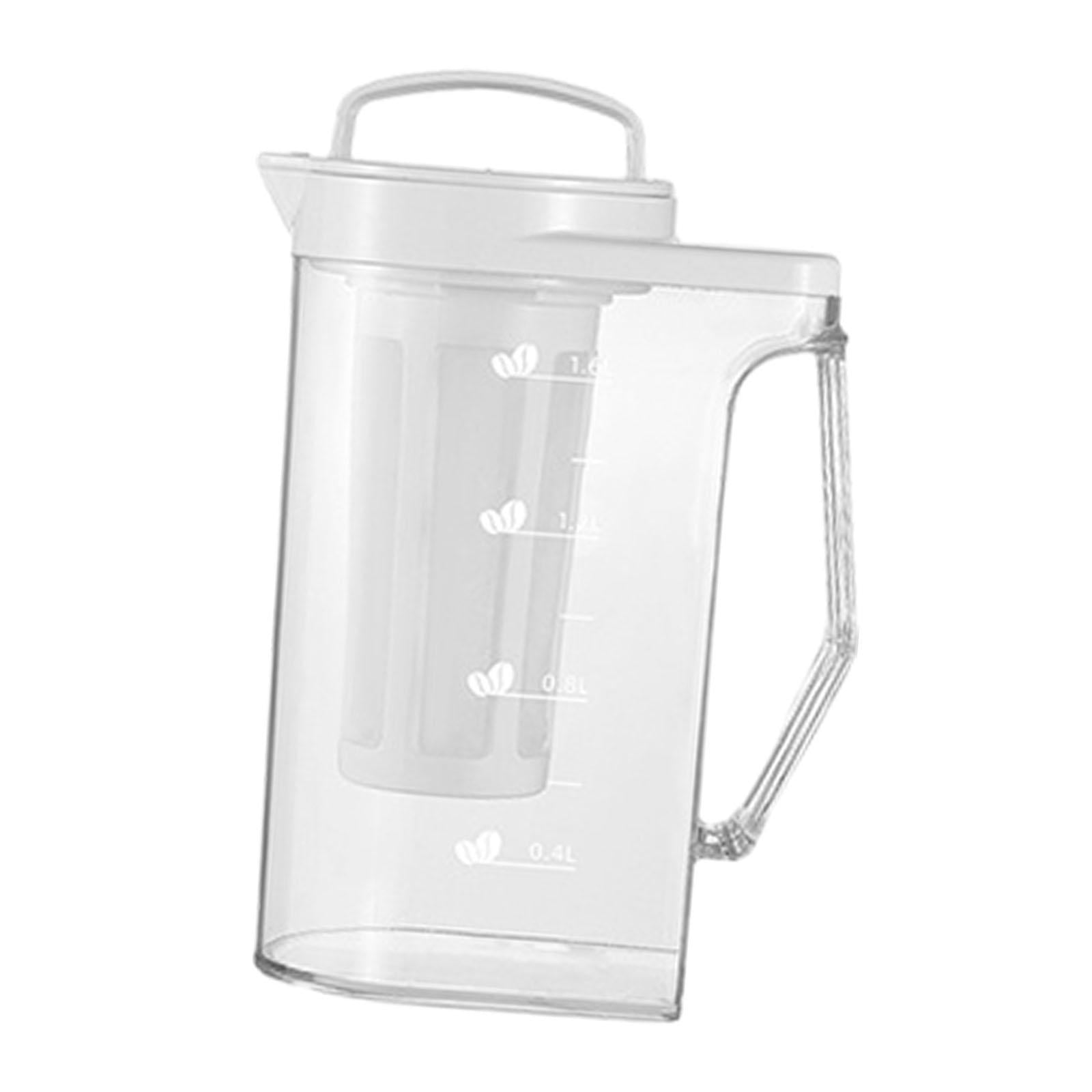 Fridge Water Pitcher with Lid with Scale for Hot/Cold Beverage Kitchens Use 1.6 L
