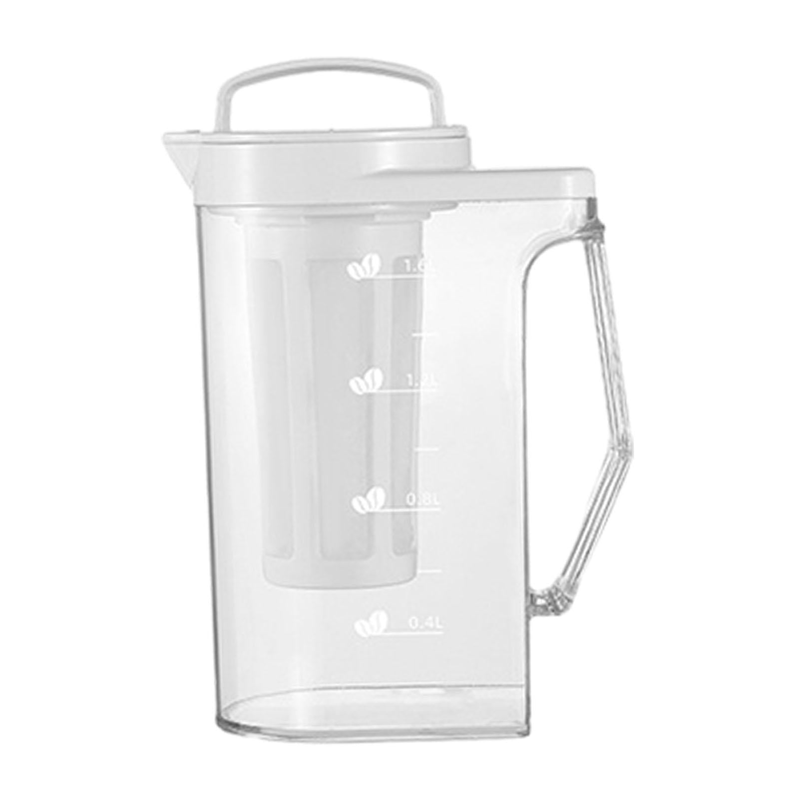 Fridge Water Pitcher with Lid with Scale for Hot/Cold Beverage Kitchens Use 1.6 L