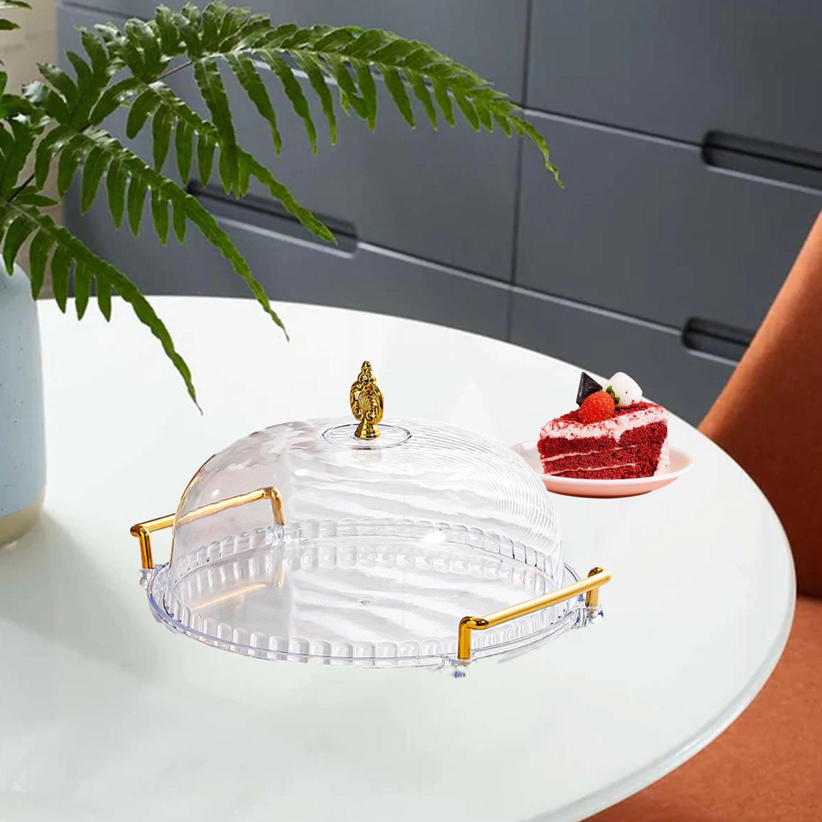 Dessert Serving Tray Multifunctional Cake Plate for Donut Cheesecake Cookies Transparent