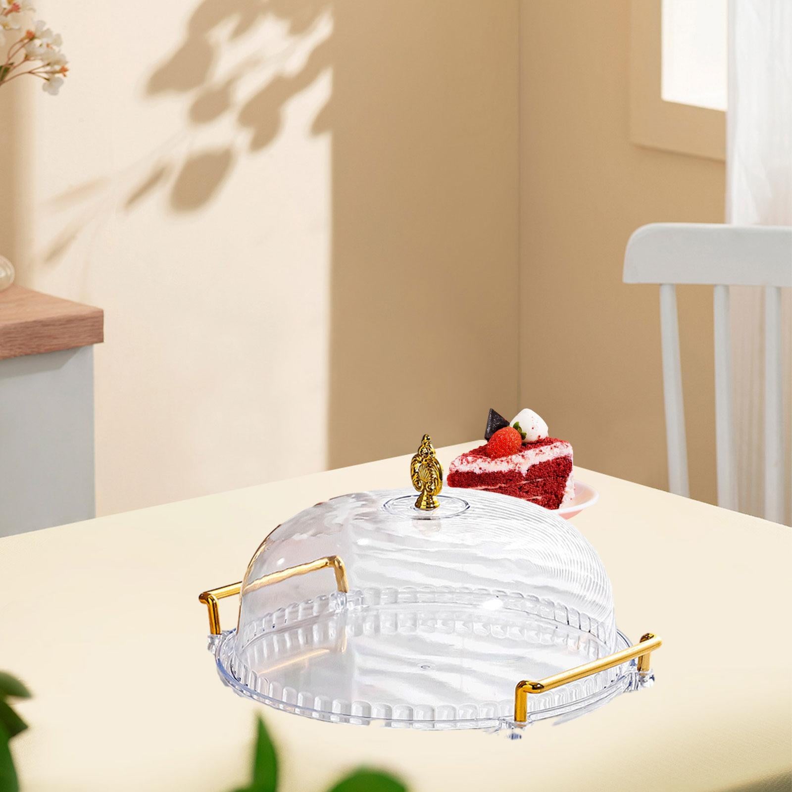 Dessert Serving Tray Multifunctional Cake Plate for Donut Cheesecake Cookies Transparent