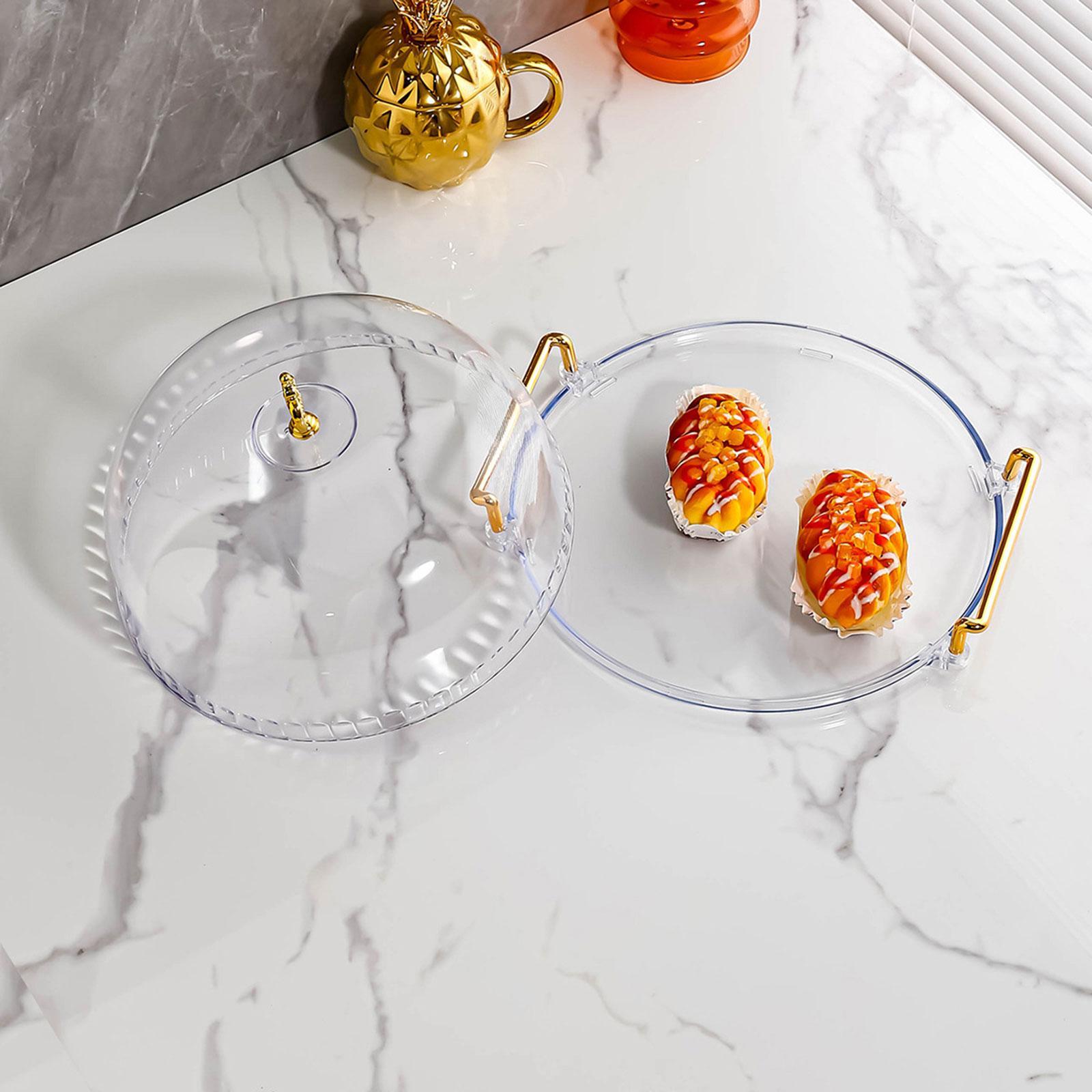 Dessert Serving Tray Multifunctional Cake Plate for Donut Cheesecake Cookies Transparent
