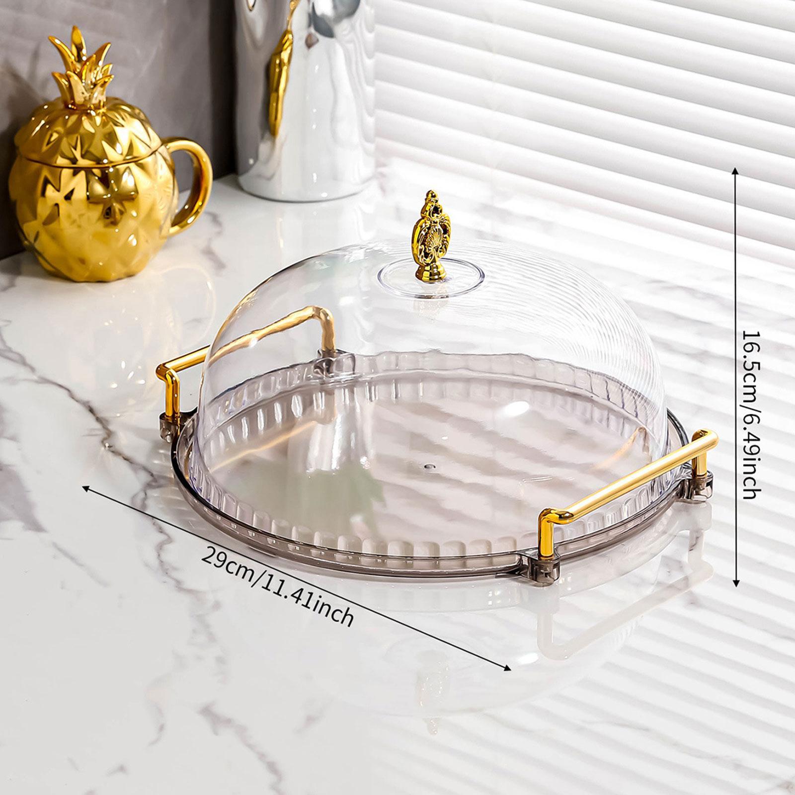 Dessert Serving Tray Multifunctional Cake Plate for Donut Cheesecake Cookies Smoky Gray