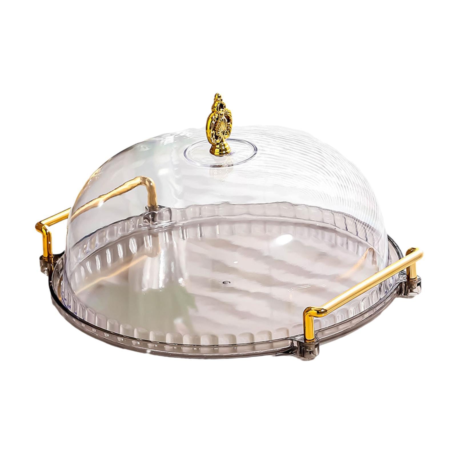 Dessert Serving Tray Multifunctional Cake Plate for Donut Cheesecake Cookies Smoky Gray