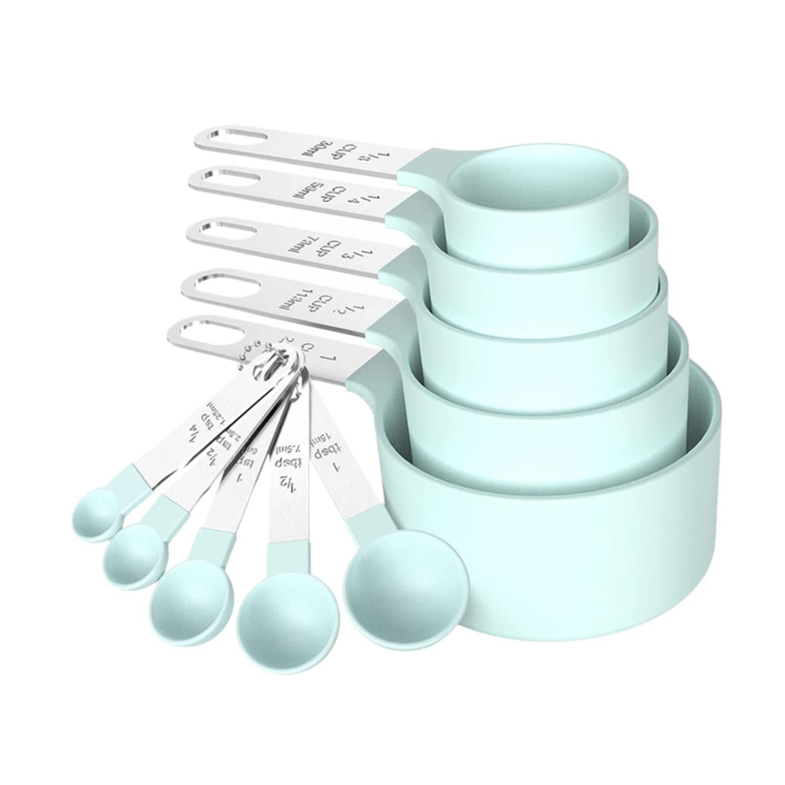 Measuring Cups Spoons Set Compact Mixing Spoons for Cooking Home Accessories Green