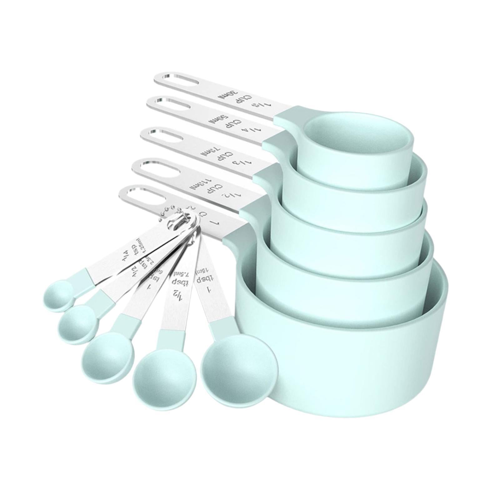 Measuring Cups Spoons Set Compact Mixing Spoons for Cooking Home Accessories Green