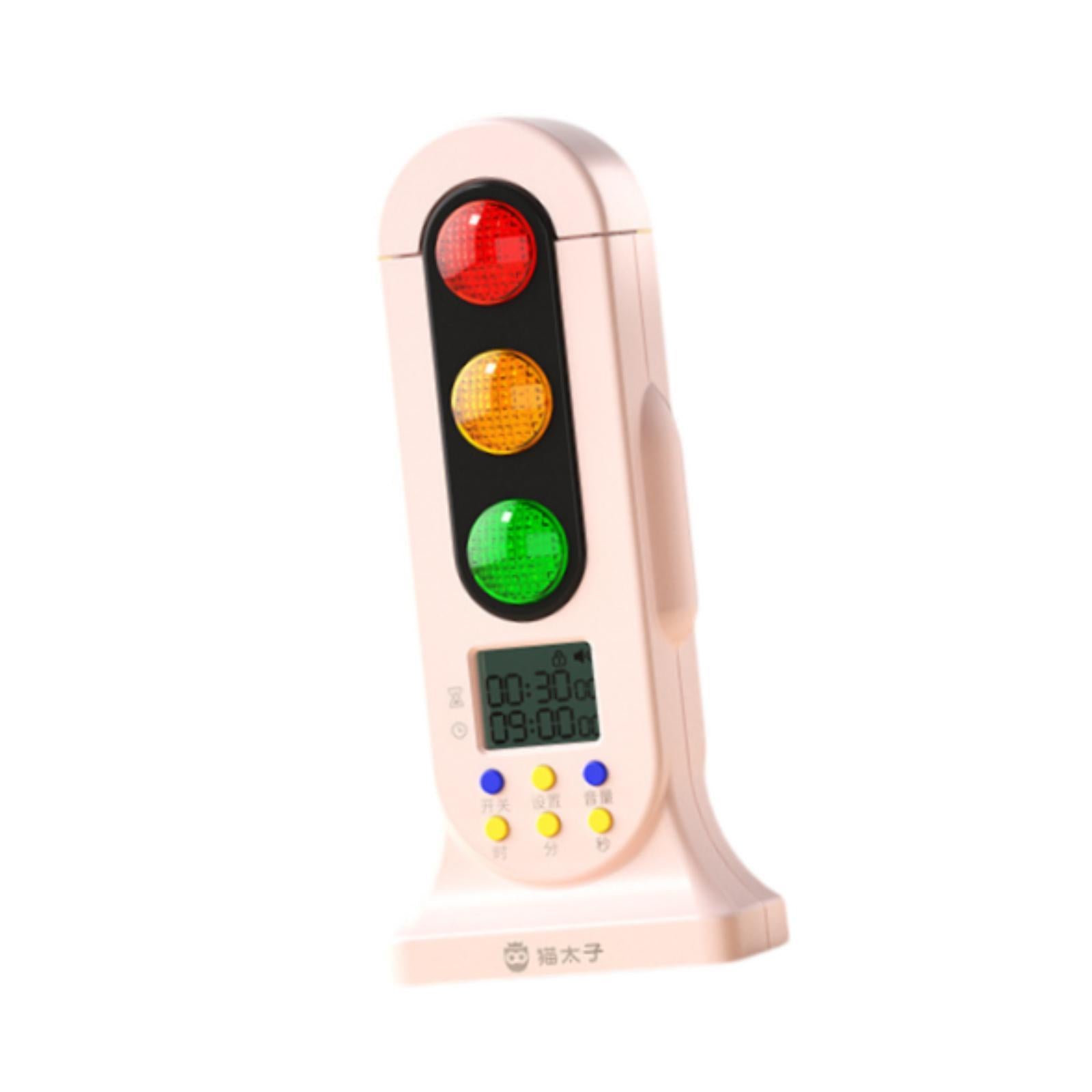 Traffic Light Timer Double Modes Count Down Timer for Classroom Testing School pink
