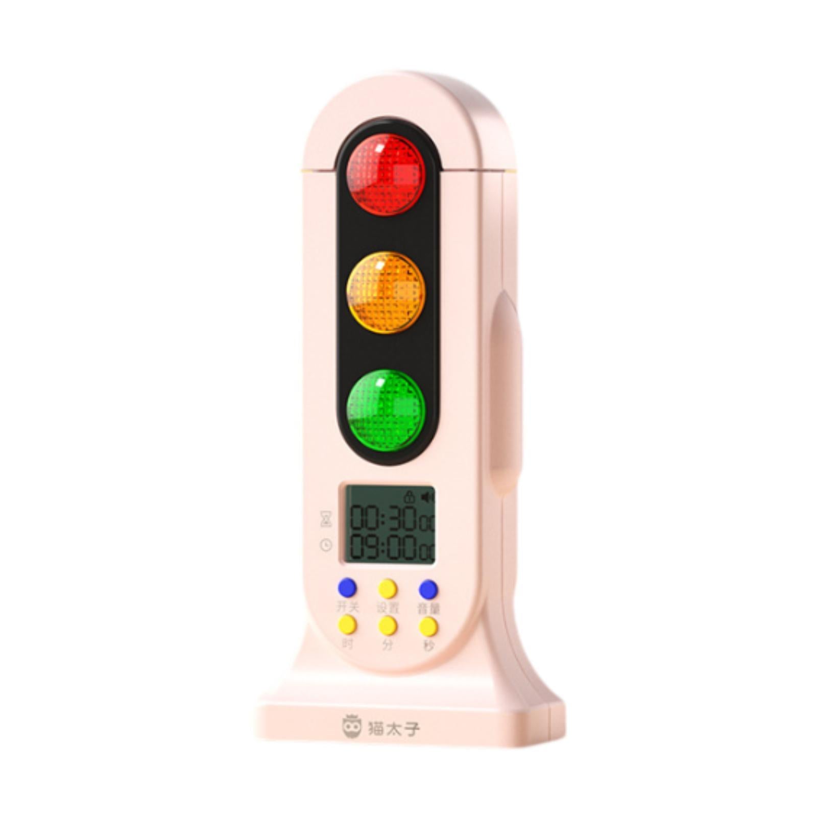 Traffic Light Timer Double Modes Count Down Timer for Classroom Testing School pink