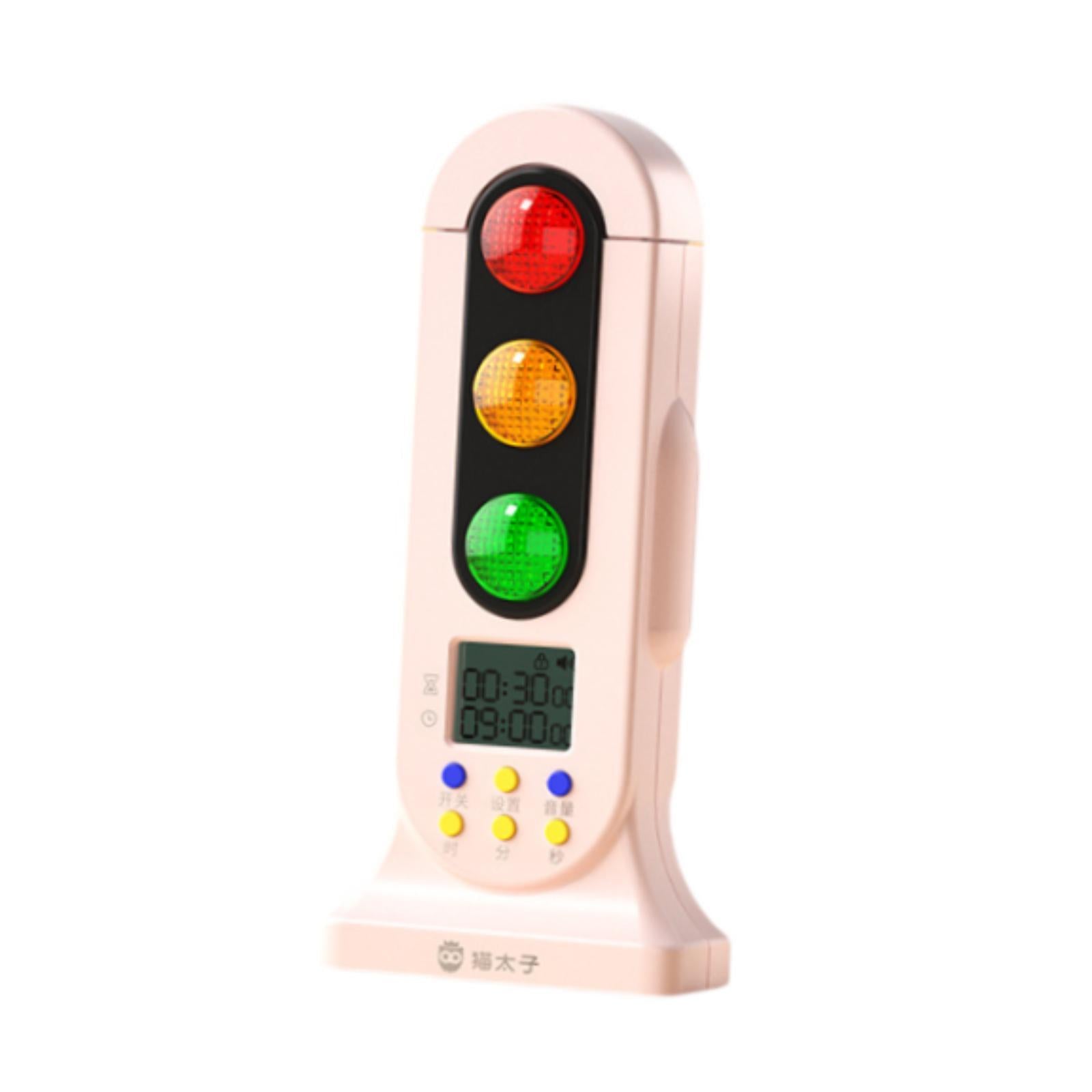 Traffic Light Timer Double Modes Count Down Timer for Classroom Testing School pink