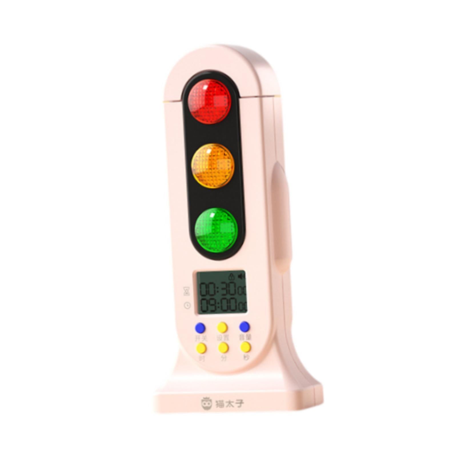 Traffic Light Timer Double Modes Count Down Timer for Classroom Testing School pink
