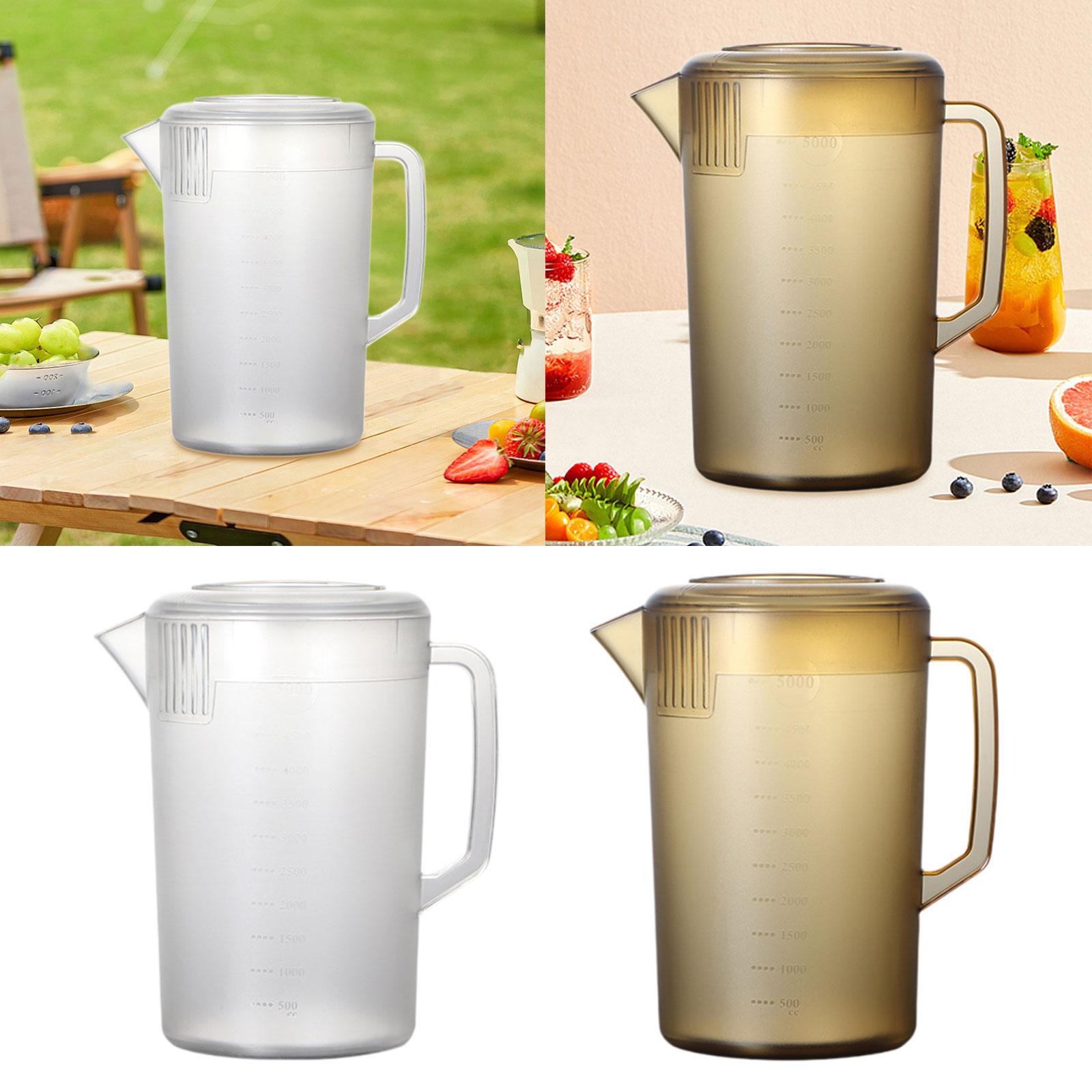 Liquid Measure Cup 5000ml Beverage Storage Container for Flour Fridge Liquid Clear