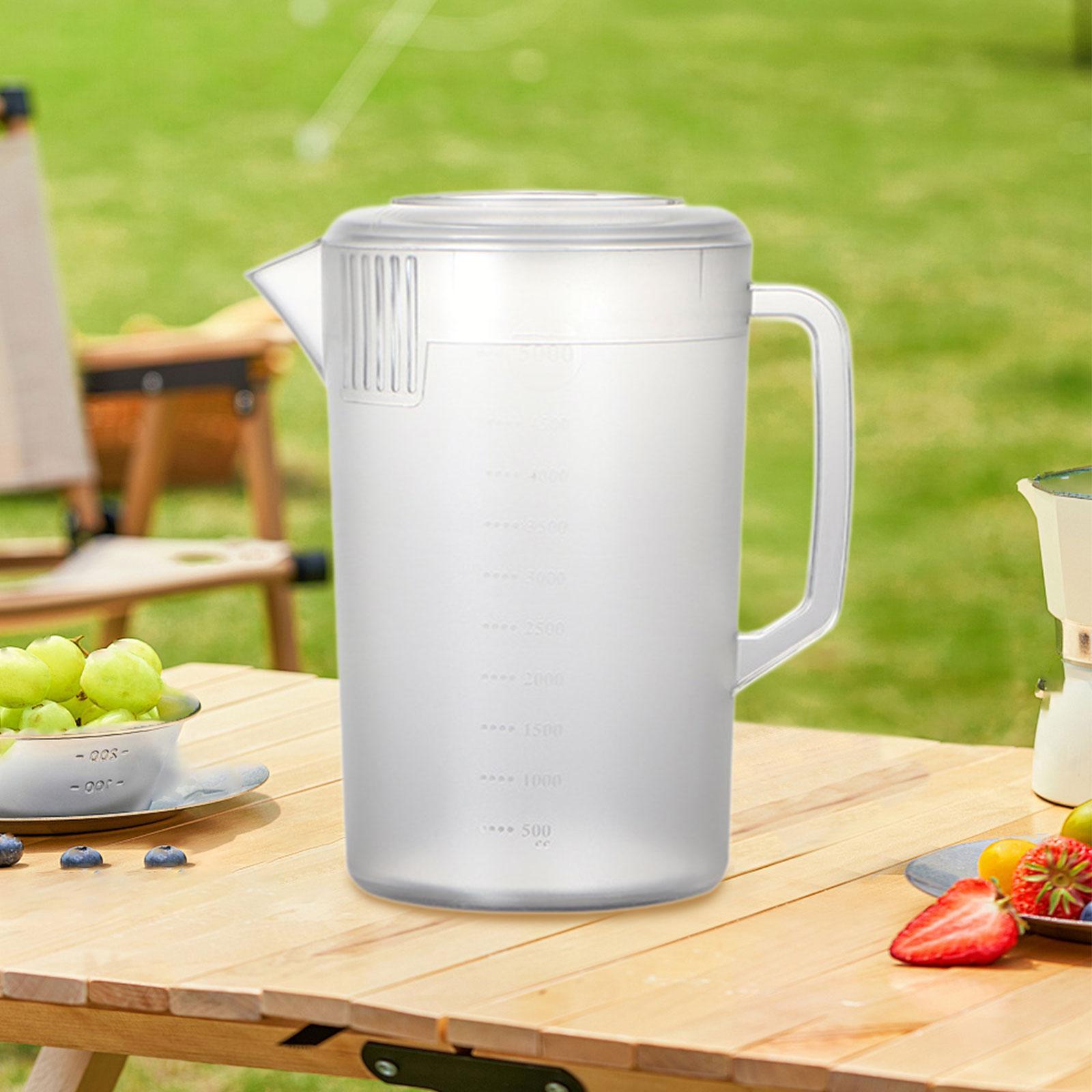 Liquid Measure Cup 5000ml Beverage Storage Container for Flour Fridge Liquid Clear