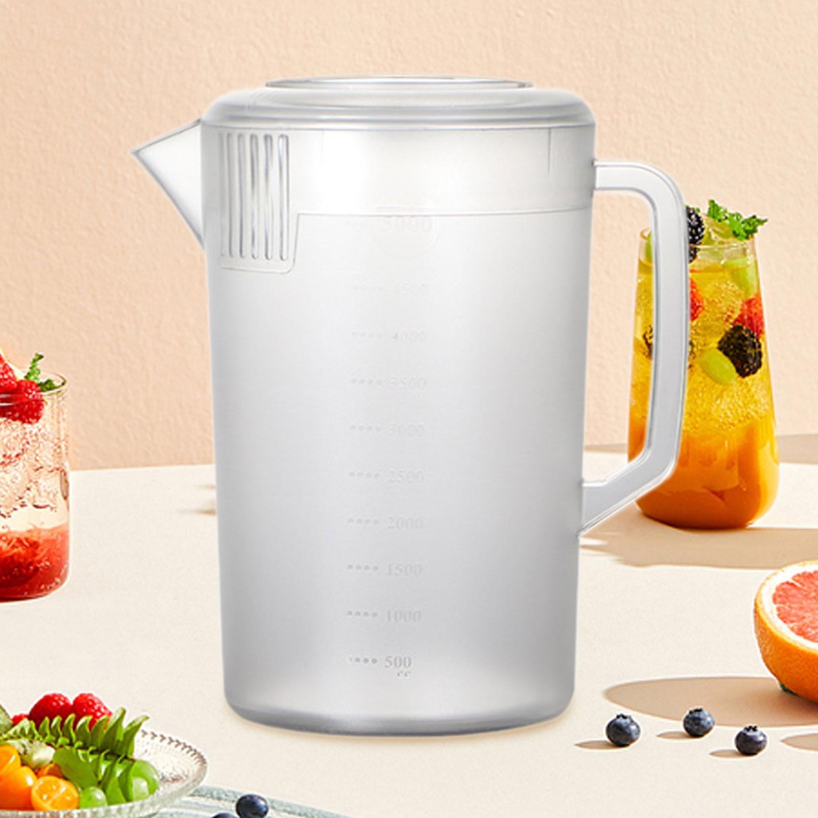 Liquid Measure Cup 5000ml Beverage Storage Container for Flour Fridge Liquid Clear