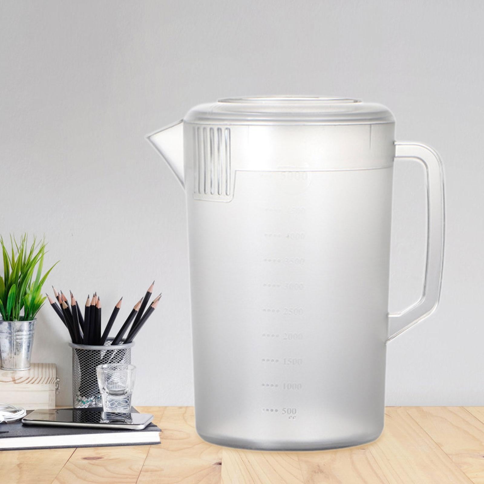 Liquid Measure Cup 5000ml Beverage Storage Container for Flour Fridge Liquid Clear