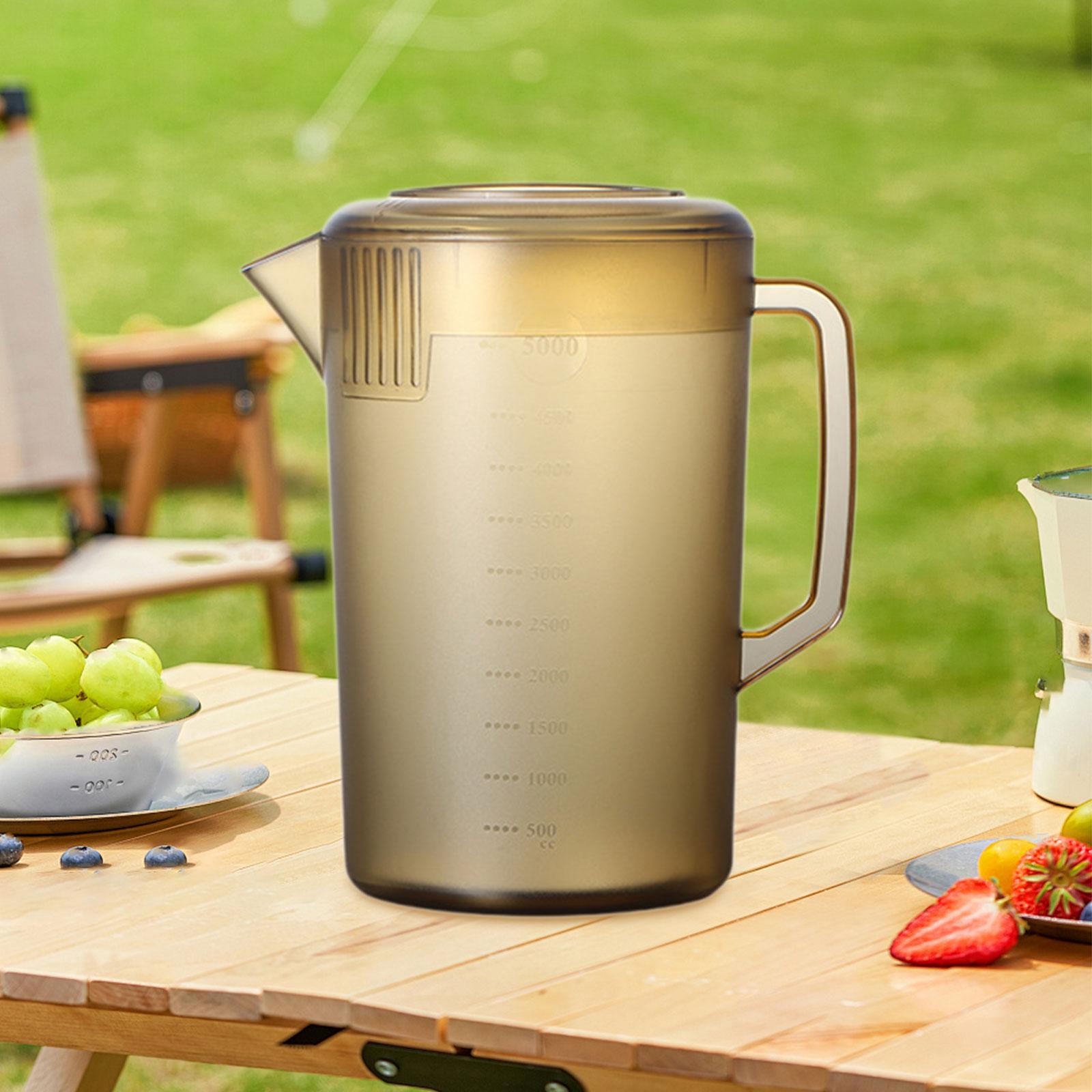 Liquid Measure Cup 5000ml Beverage Storage Container for Flour Fridge Liquid Brown