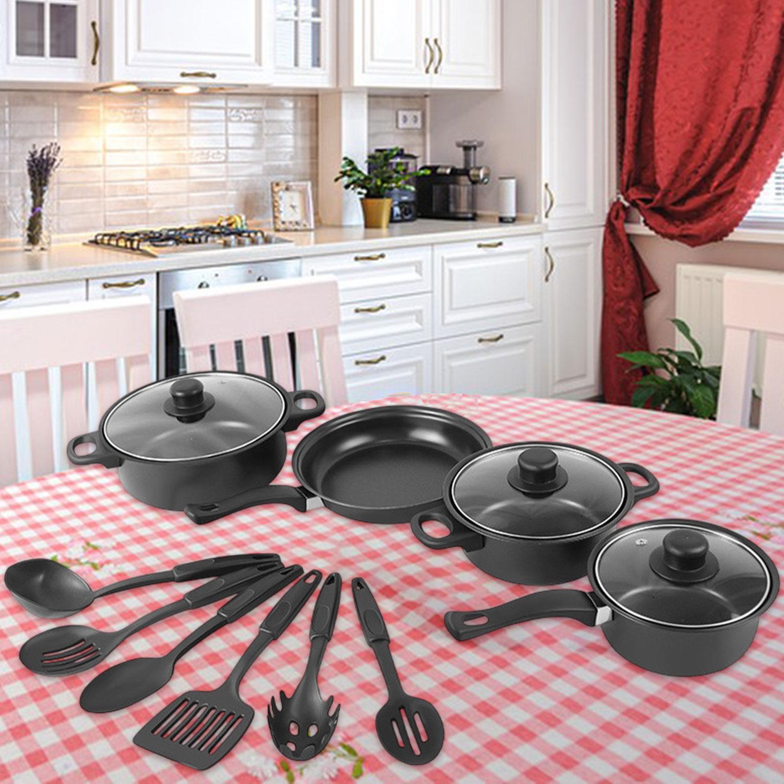 Kitchen Pot and Pan Cookware Set Nonstick Soup Pot for Outdoor Indoor Picnic