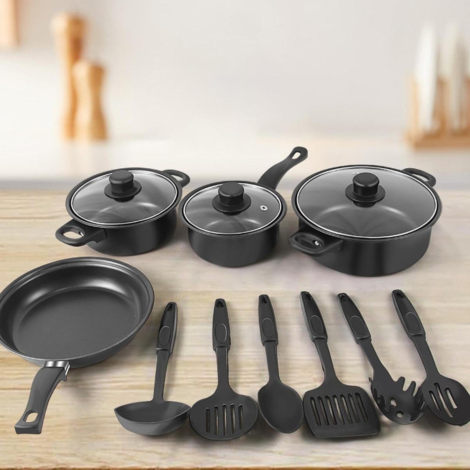 Kitchen Pot and Pan Cookware Set Nonstick Soup Pot for Outdoor Indoor Picnic