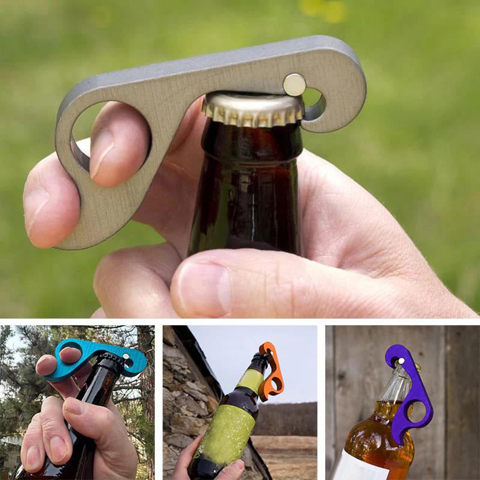 Bottle Opener Easy to Use Compact Water Bottle Opener for Home Hiking Picnic silver