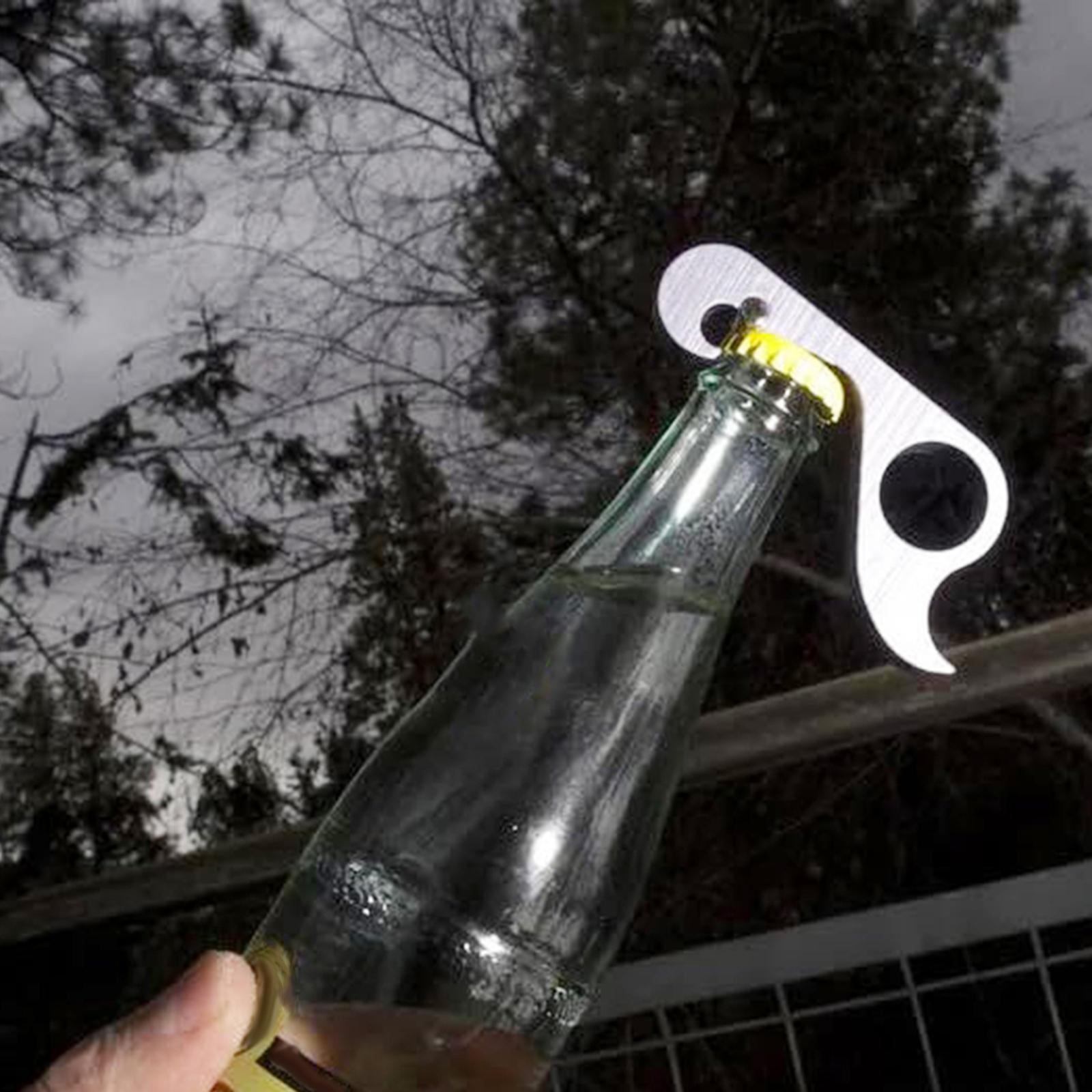 Bottle Opener Easy to Use Compact Water Bottle Opener for Home Hiking Picnic silver