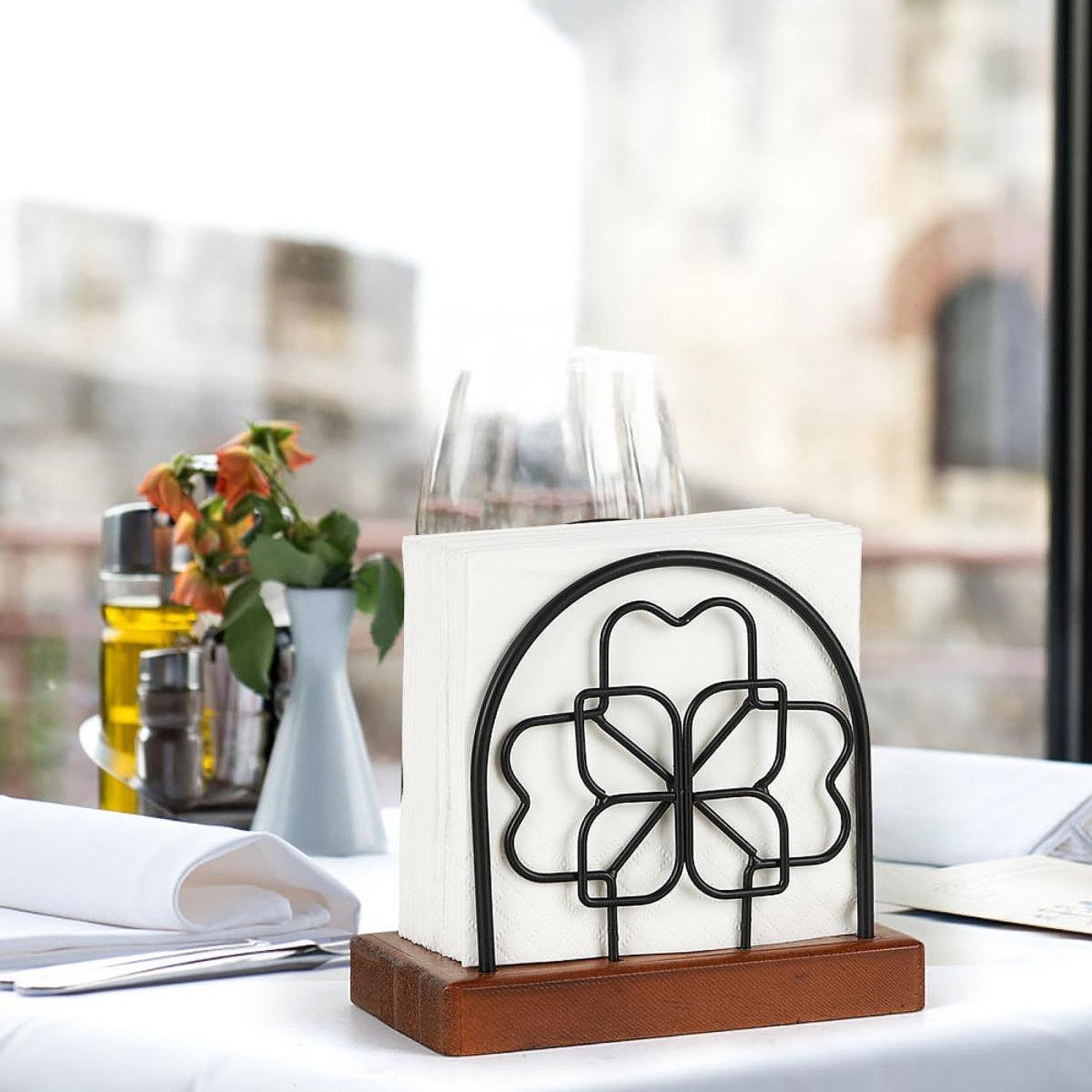 Upright Napkin Holder Mail Letter Sorter Rack for Restaurant Home Countertop