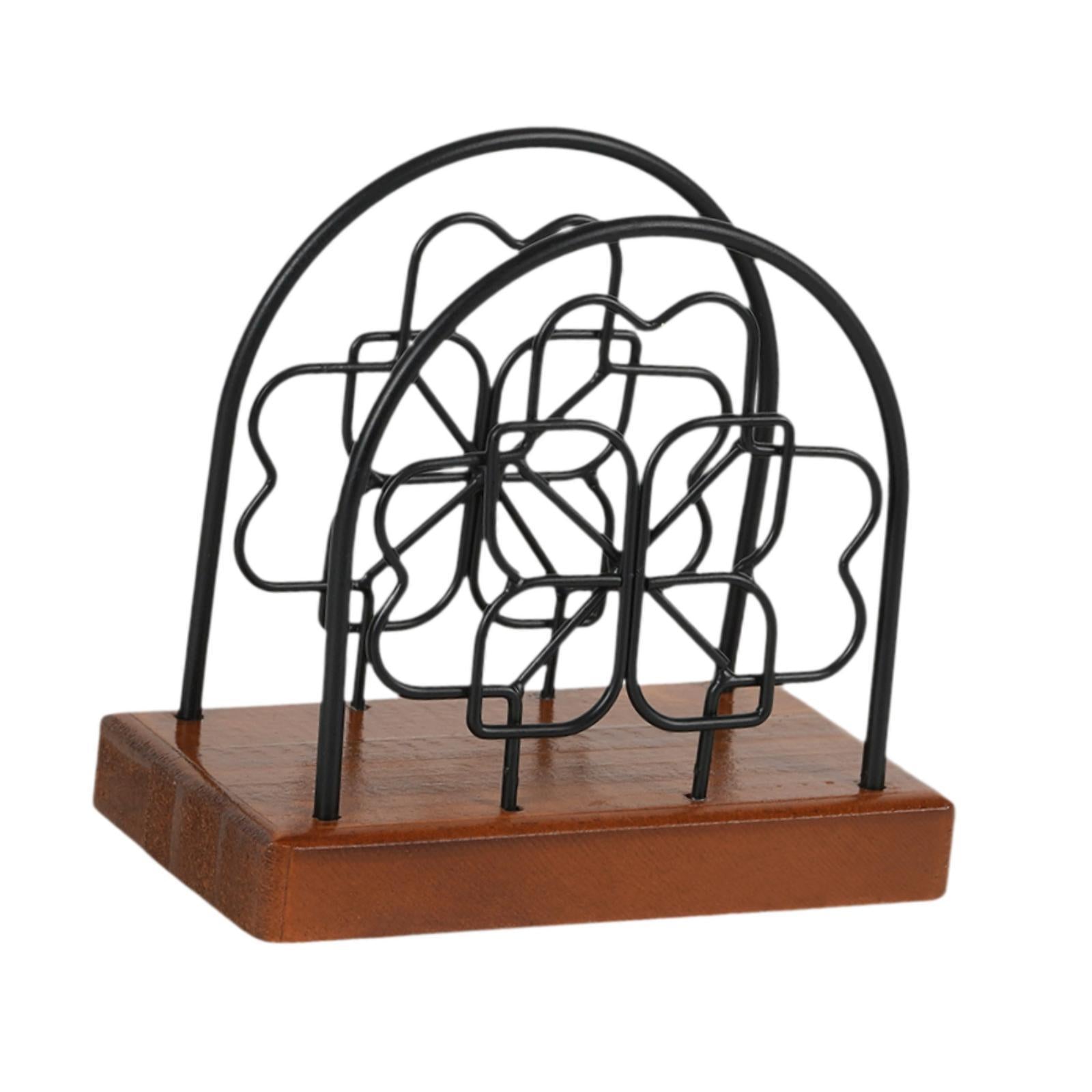 Upright Napkin Holder Mail Letter Sorter Rack for Restaurant Home Countertop