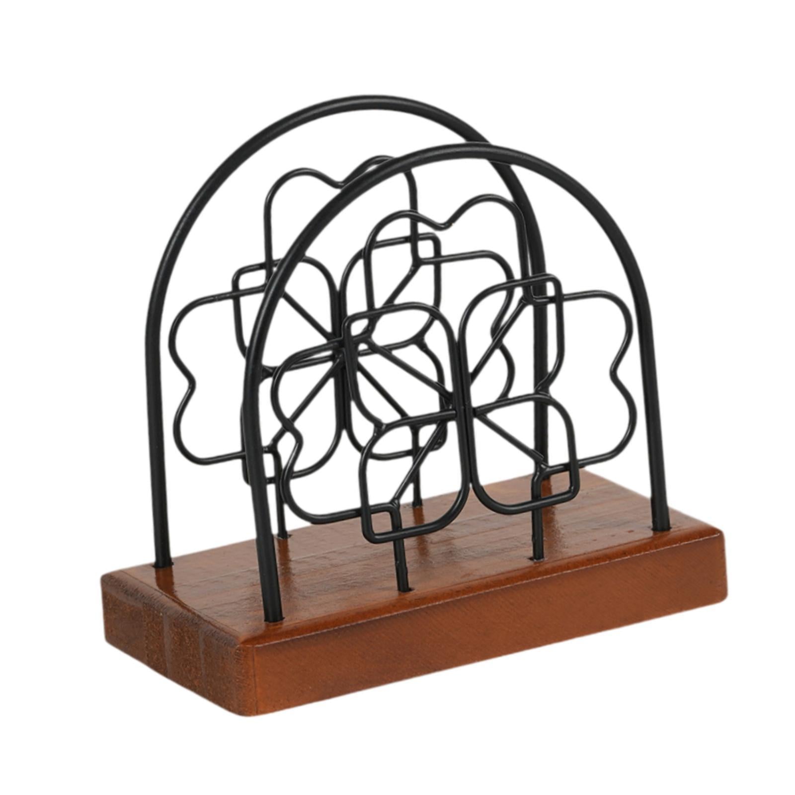 Upright Napkin Holder Mail Letter Sorter Rack for Restaurant Home Countertop