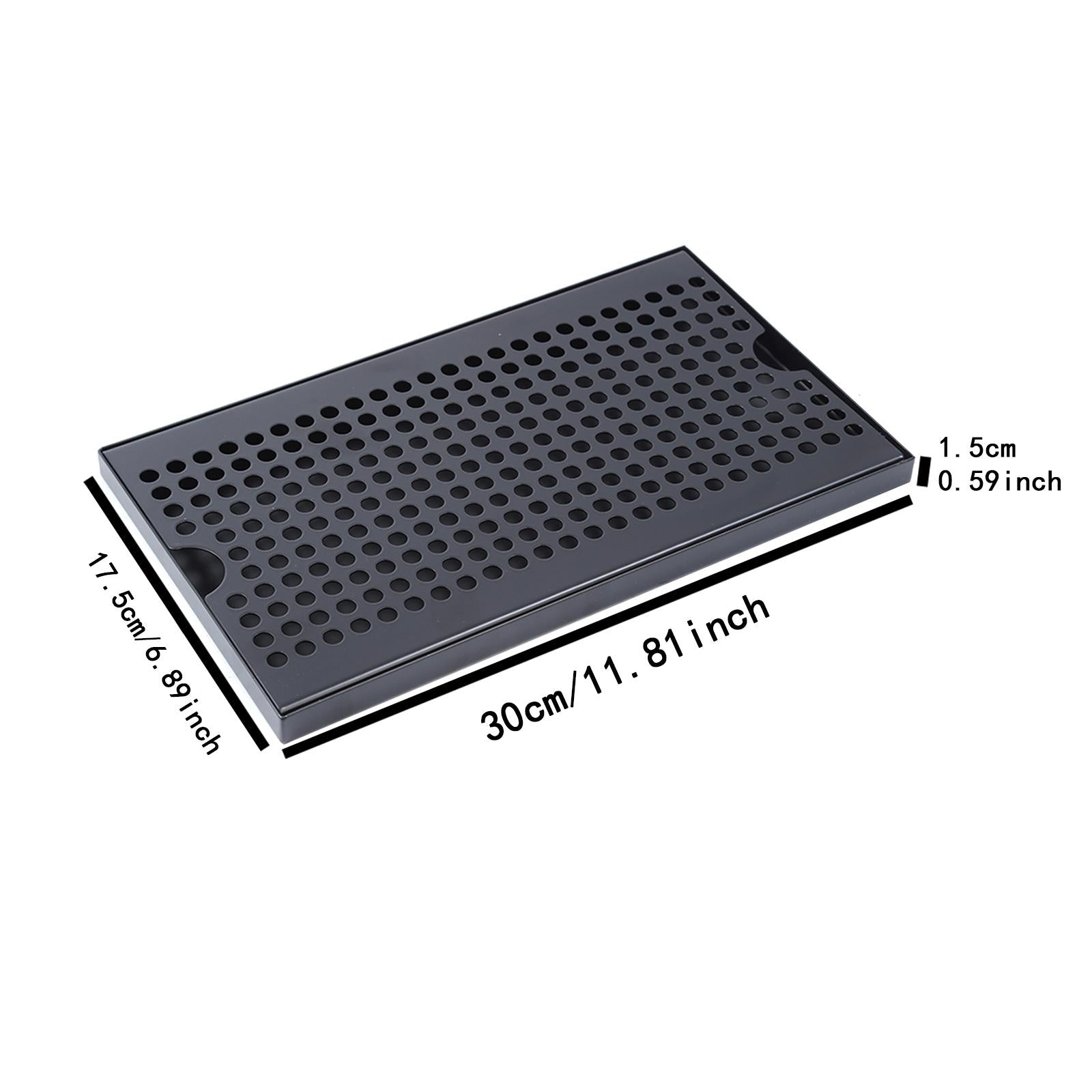 Beer Keg Drip Tray Portable Stainless Steel for Beverage Dispenser Household 30x17.5x1.5cm