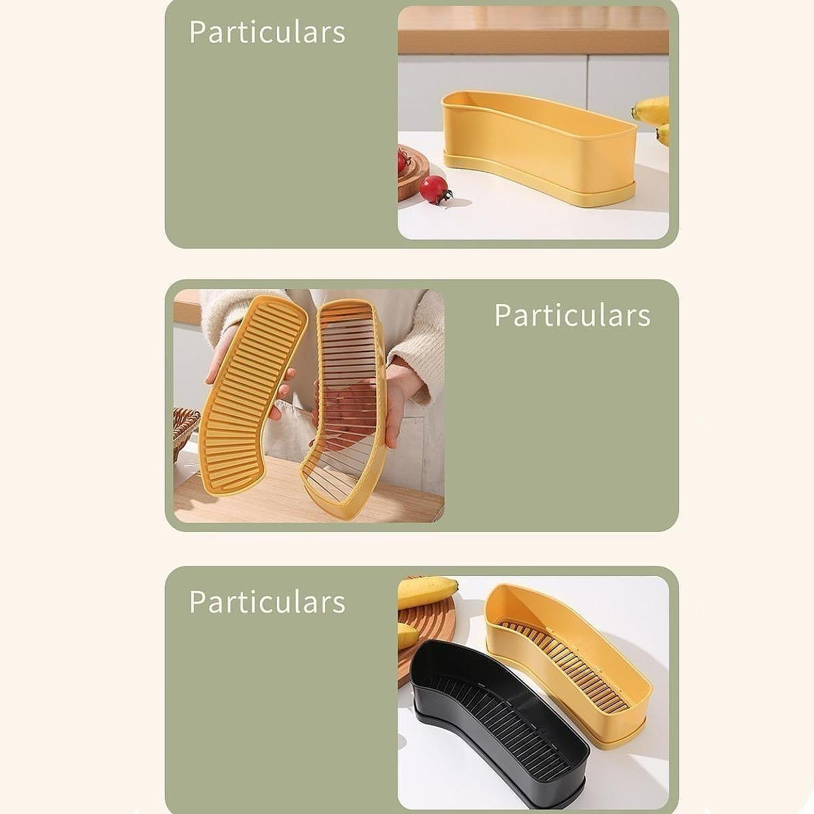 Banana Slicer Cucumber Fruit Cutter Multifunctional Lightweight Kitchen Tool Yellow