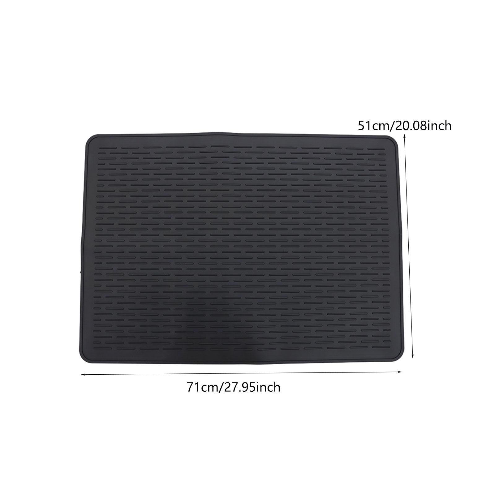 Stove Top Cover Heat Resistant Heavy Duty for Electric Stove Dish Drying Mat Black Straight Grain