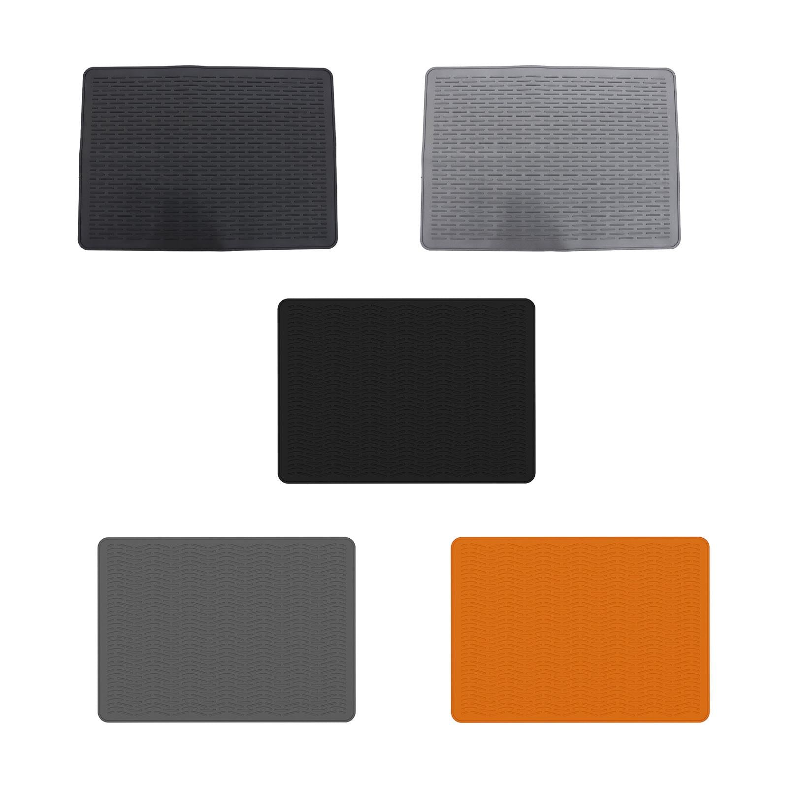 Stove Top Cover Heat Resistant Heavy Duty for Electric Stove Dish Drying Mat Black Straight Grain