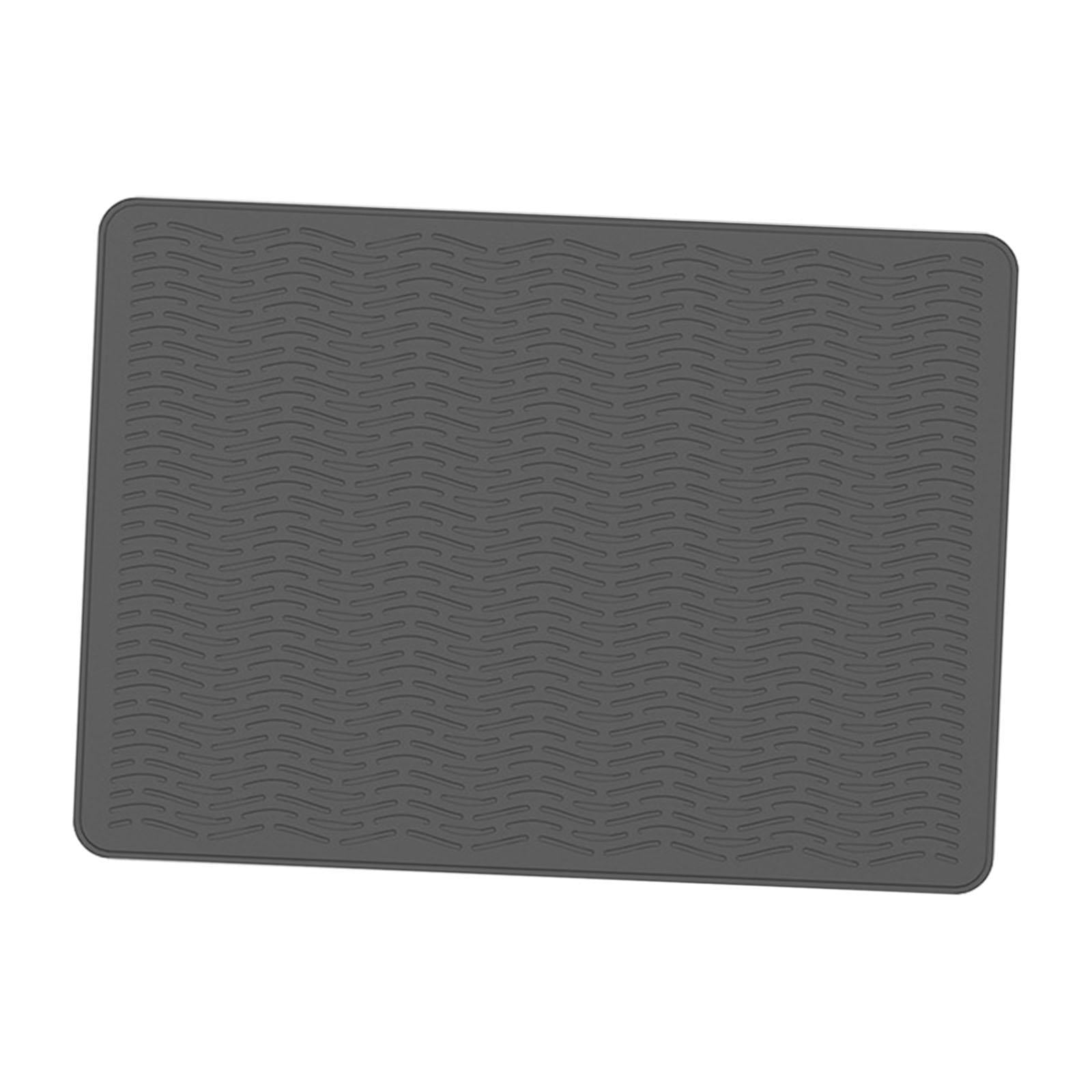 Stove Top Cover Heat Resistant Heavy Duty for Electric Stove Dish Drying Mat Gray Wave Grain