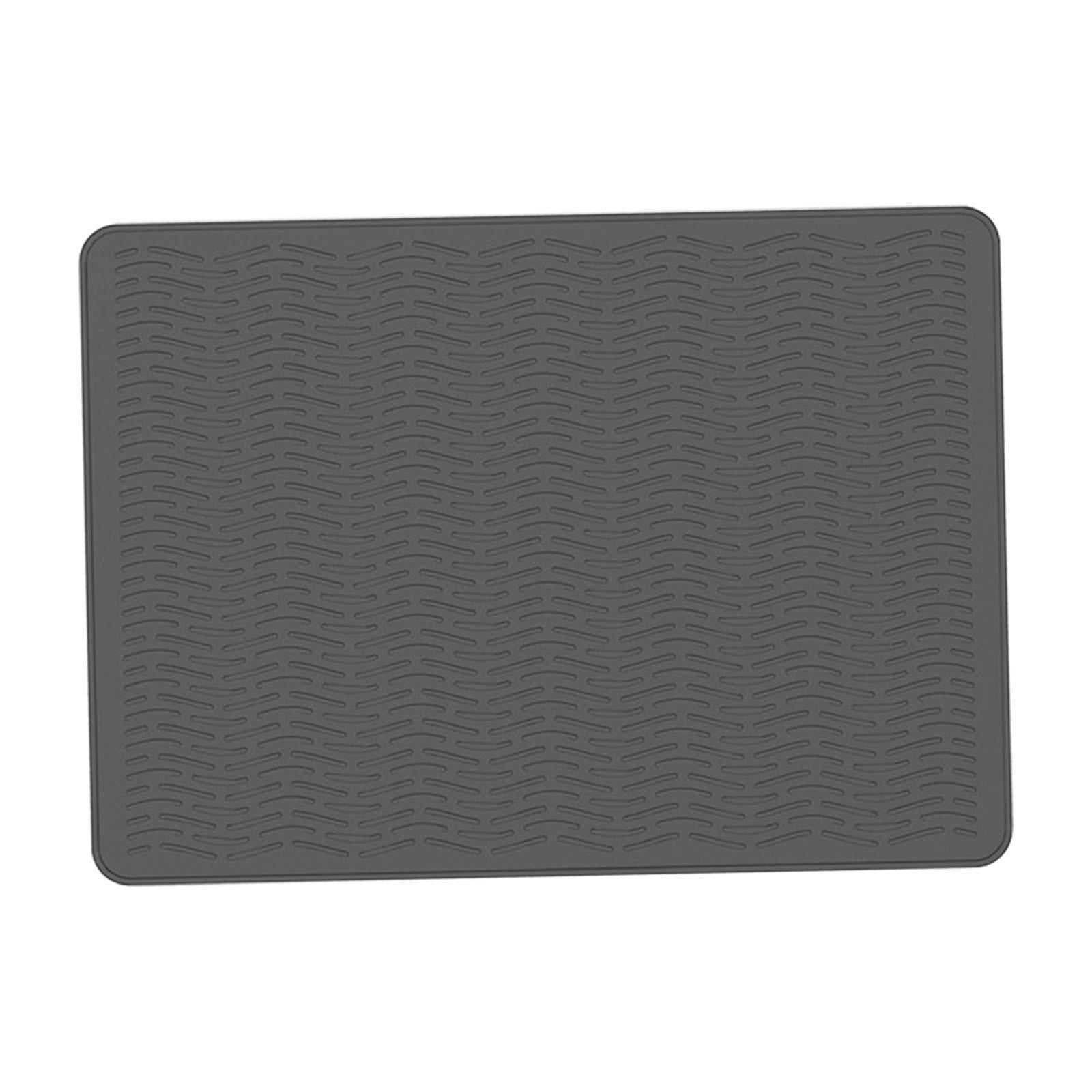 Stove Top Cover Heat Resistant Heavy Duty for Electric Stove Dish Drying Mat Gray Wave Grain